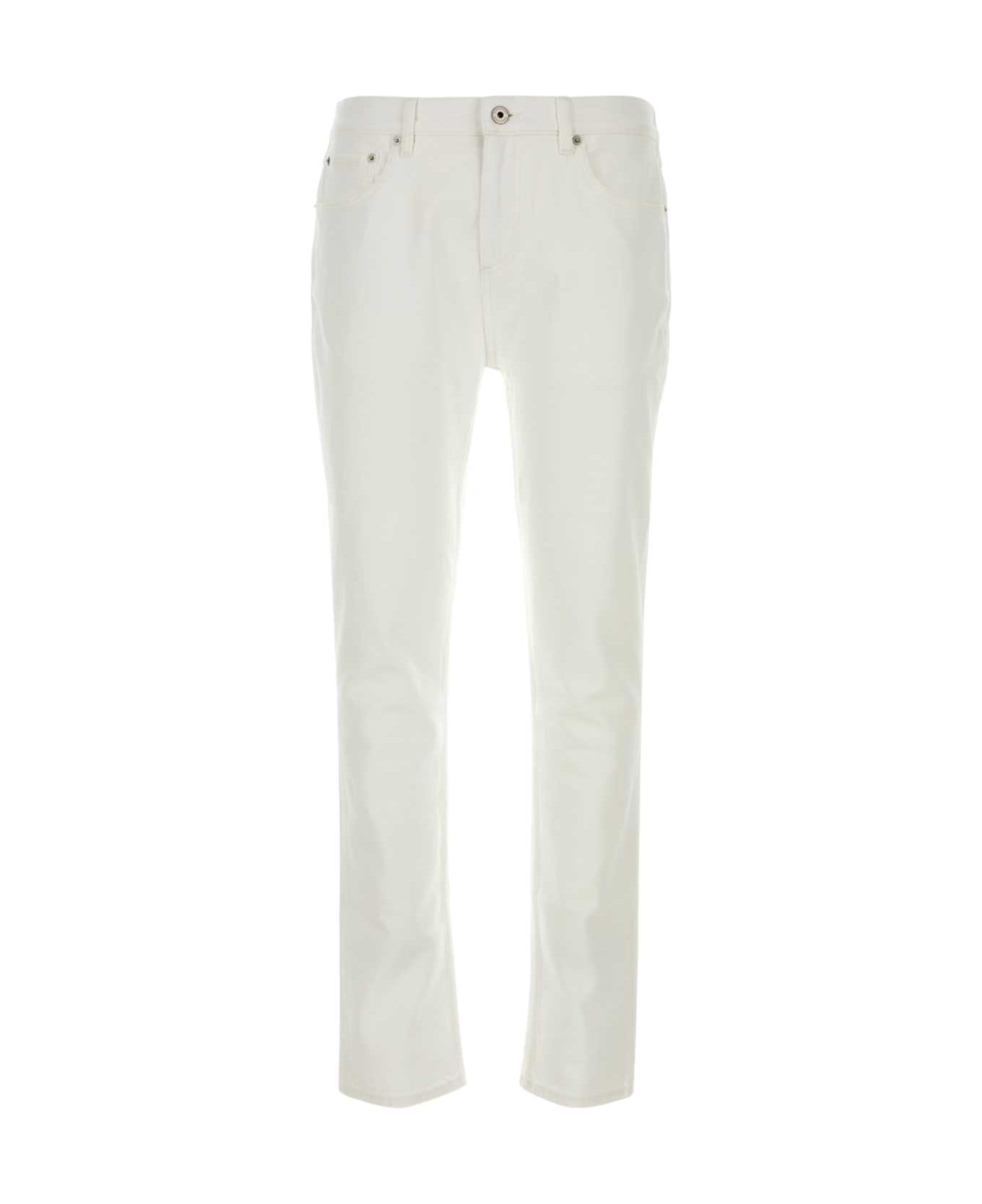 Burberry White Stretch Denim Jeans - WHITE