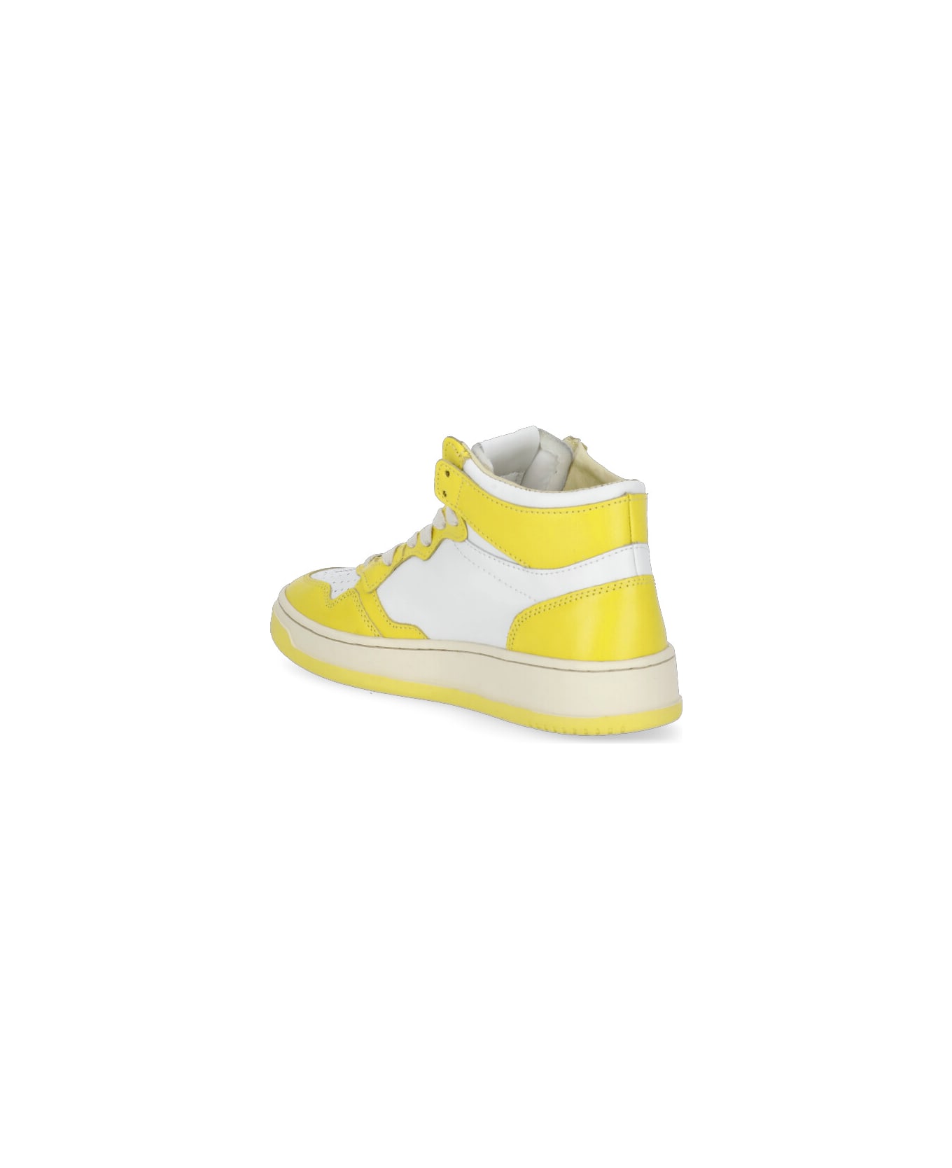 Autry Leather High Sneakers - Giallo