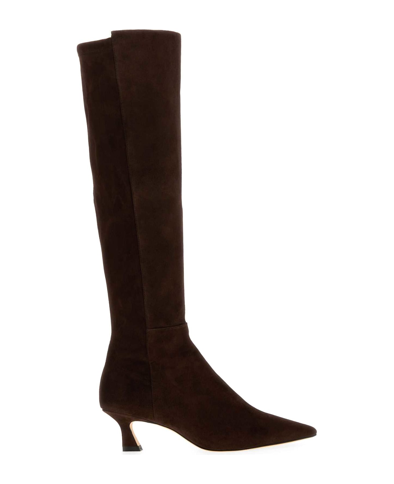 Stuart Weitzman Chocolate Suede Winnie Boots - WALNUT