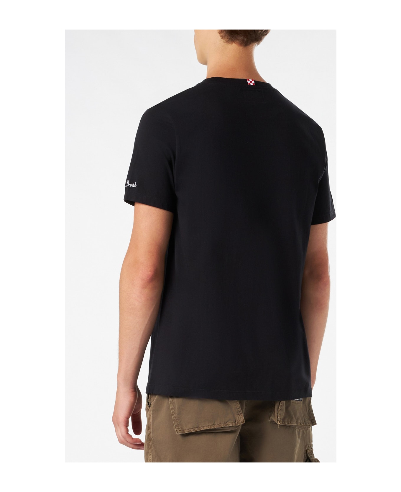 MC2 Saint Barth Ducky Rider Printed Man T-shirt - BLACK