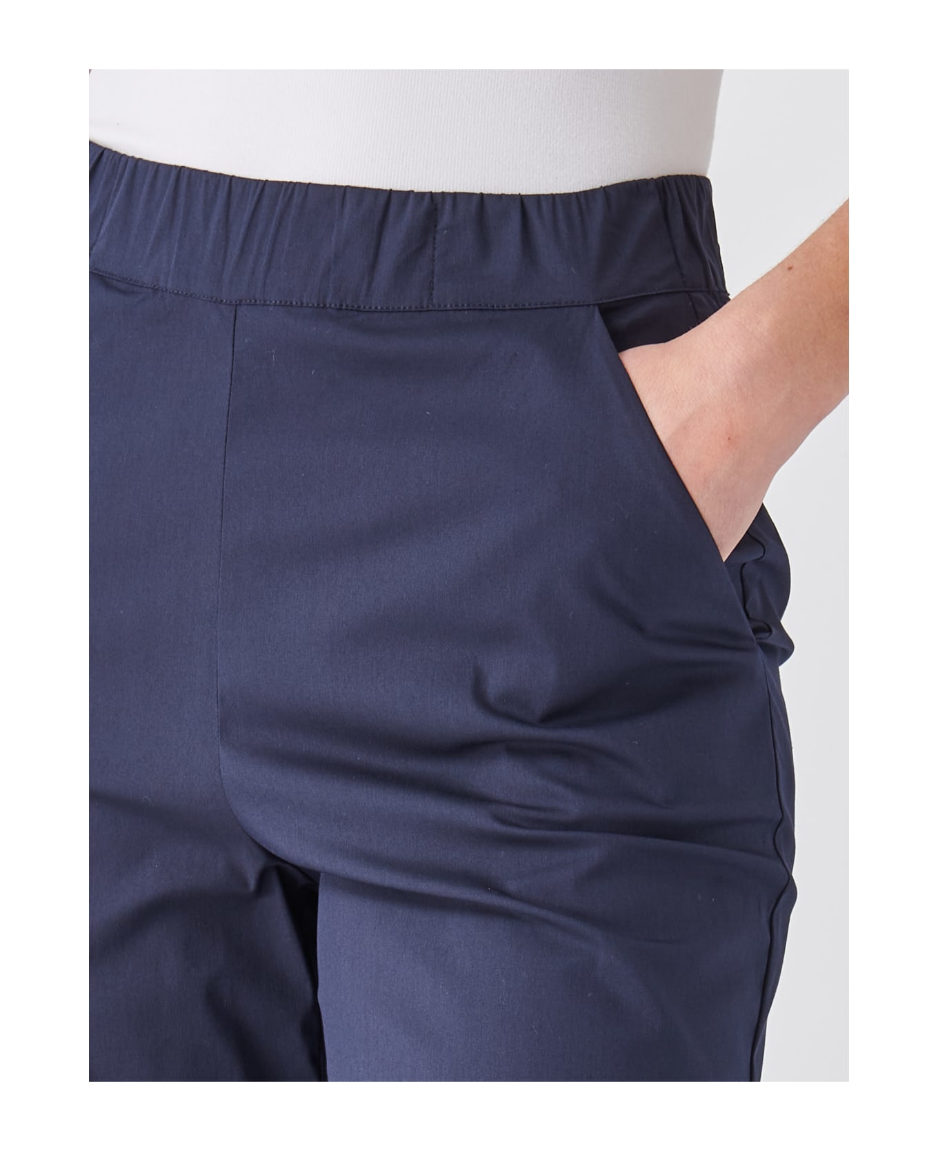 Gran Sasso Cotton Trousers - BLU