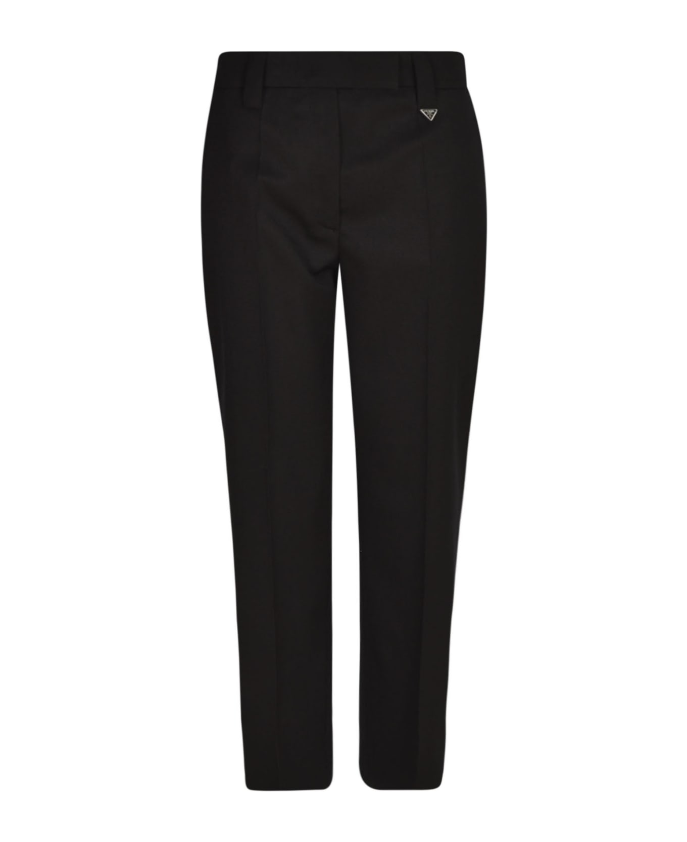 Prada Side Logo Concealed Trousers - Black