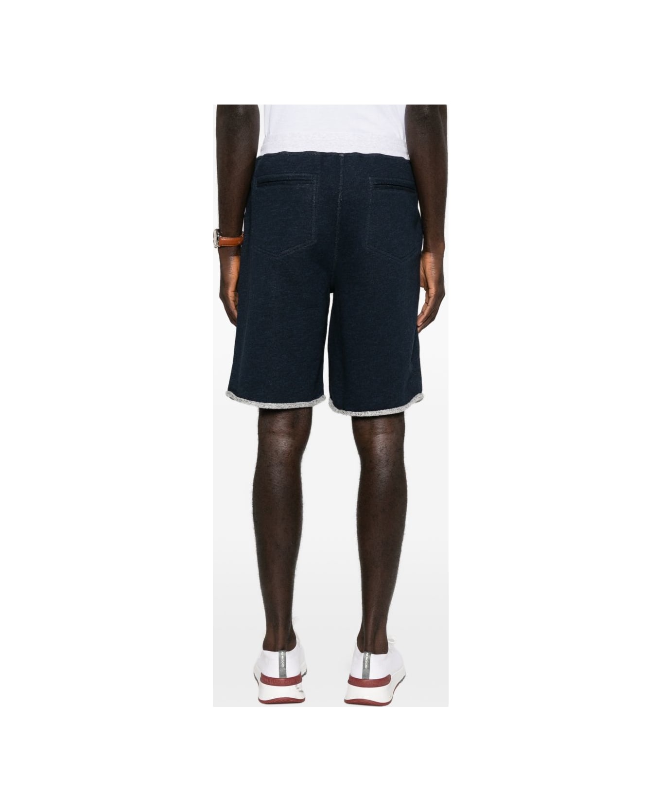 Brunello Cucinelli Cotton Shorts - Blue