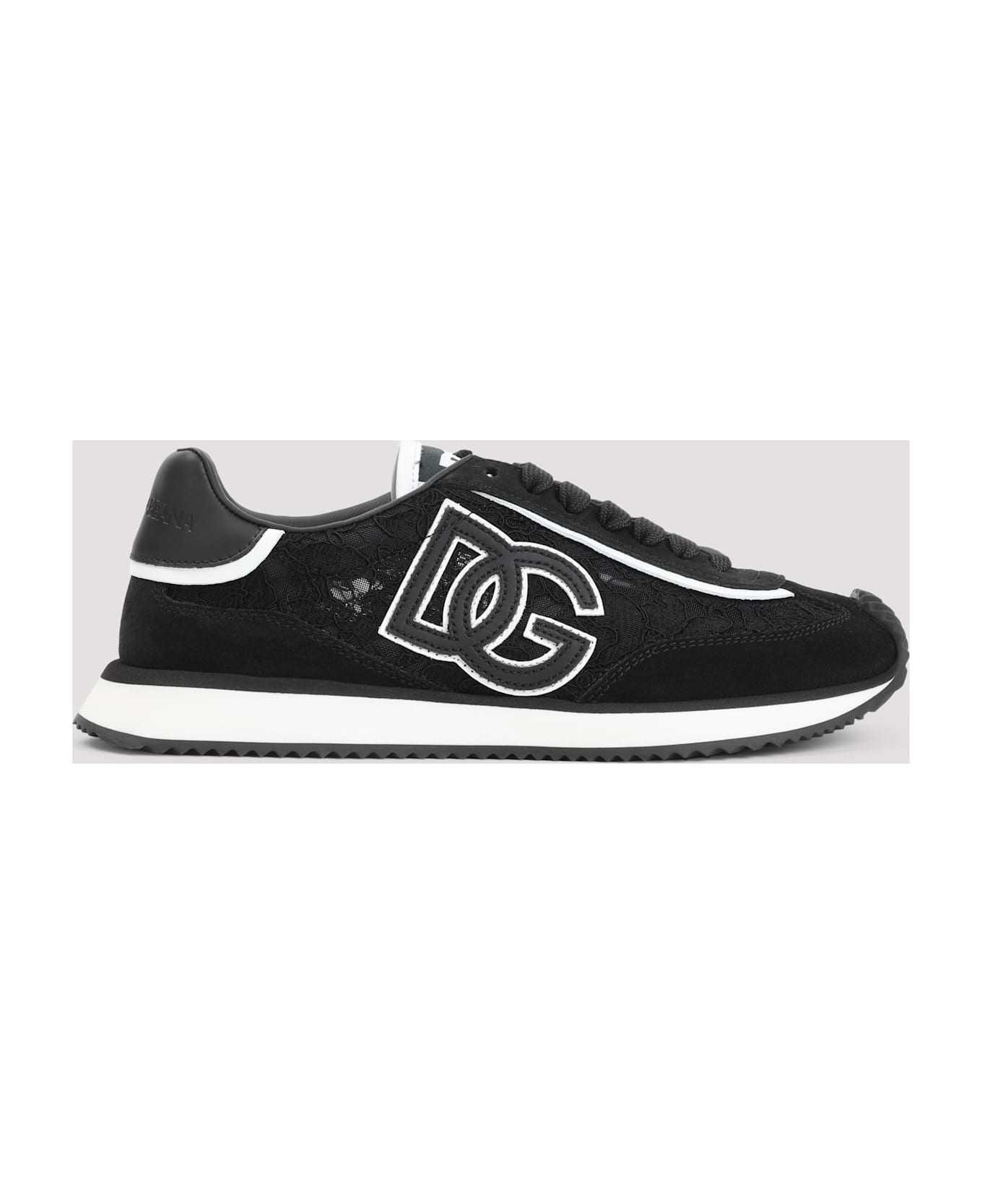 Dolce & Gabbana Leather Sneakers - Nero Bianco