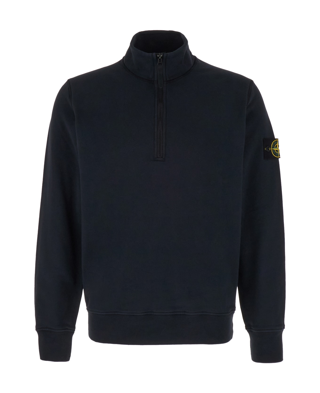 Stone Island Midnight Blue Cotton Sweatshirt - NAVY BLUE