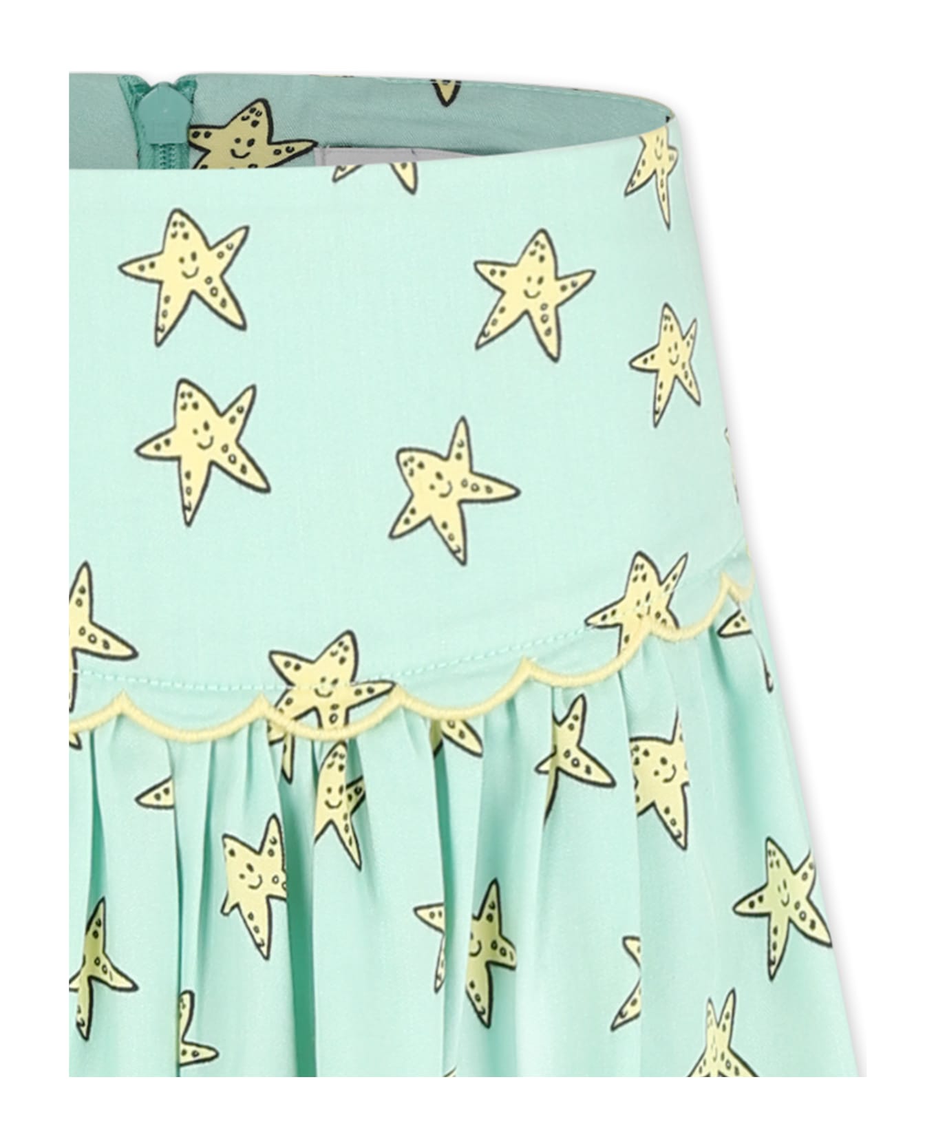 Stella McCartney Kids Green Skirt For Girl With Stars - Green