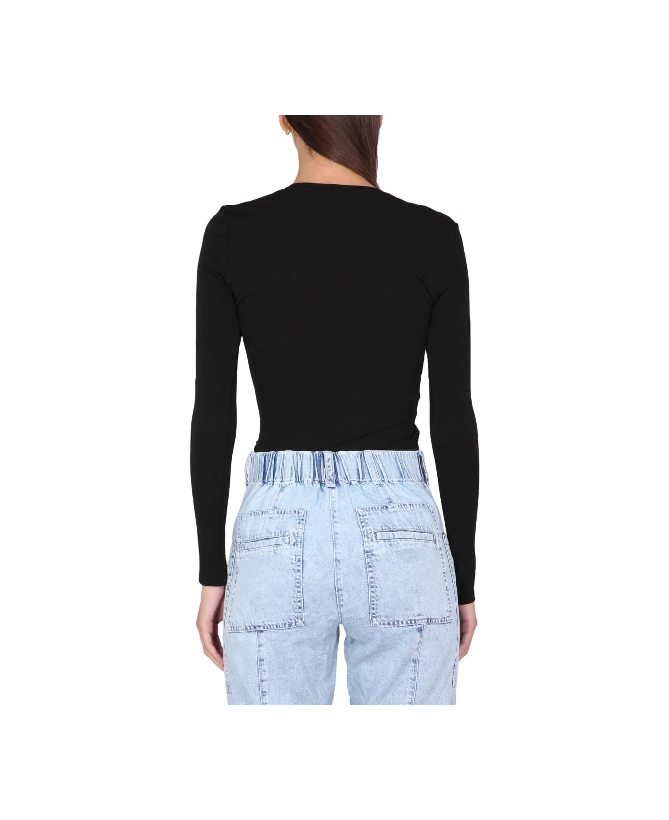 Proenza Schouler White Label Crepe Tops. - BLACK