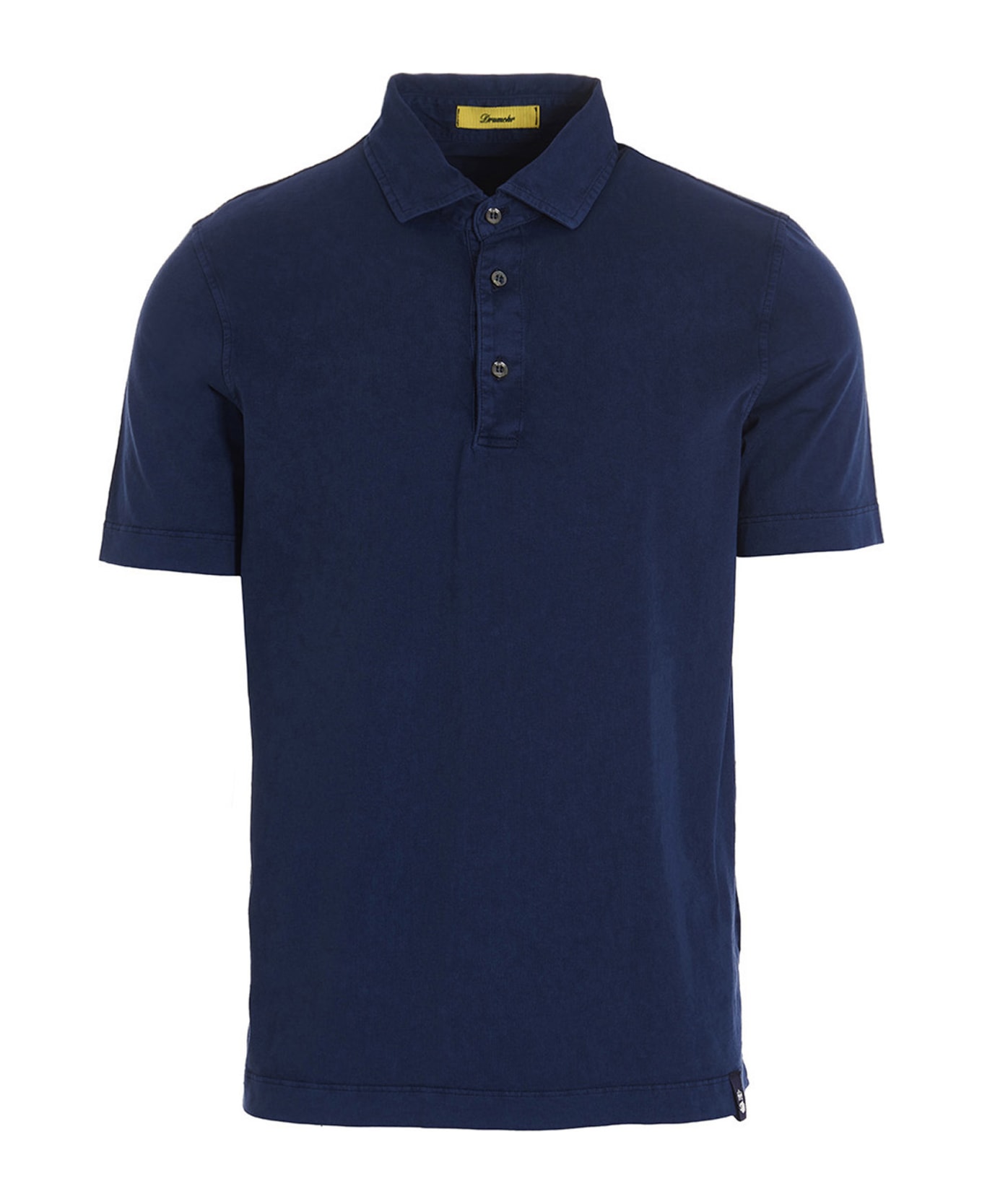 Drumohr Light Cotton Polo Shirt. - Blue