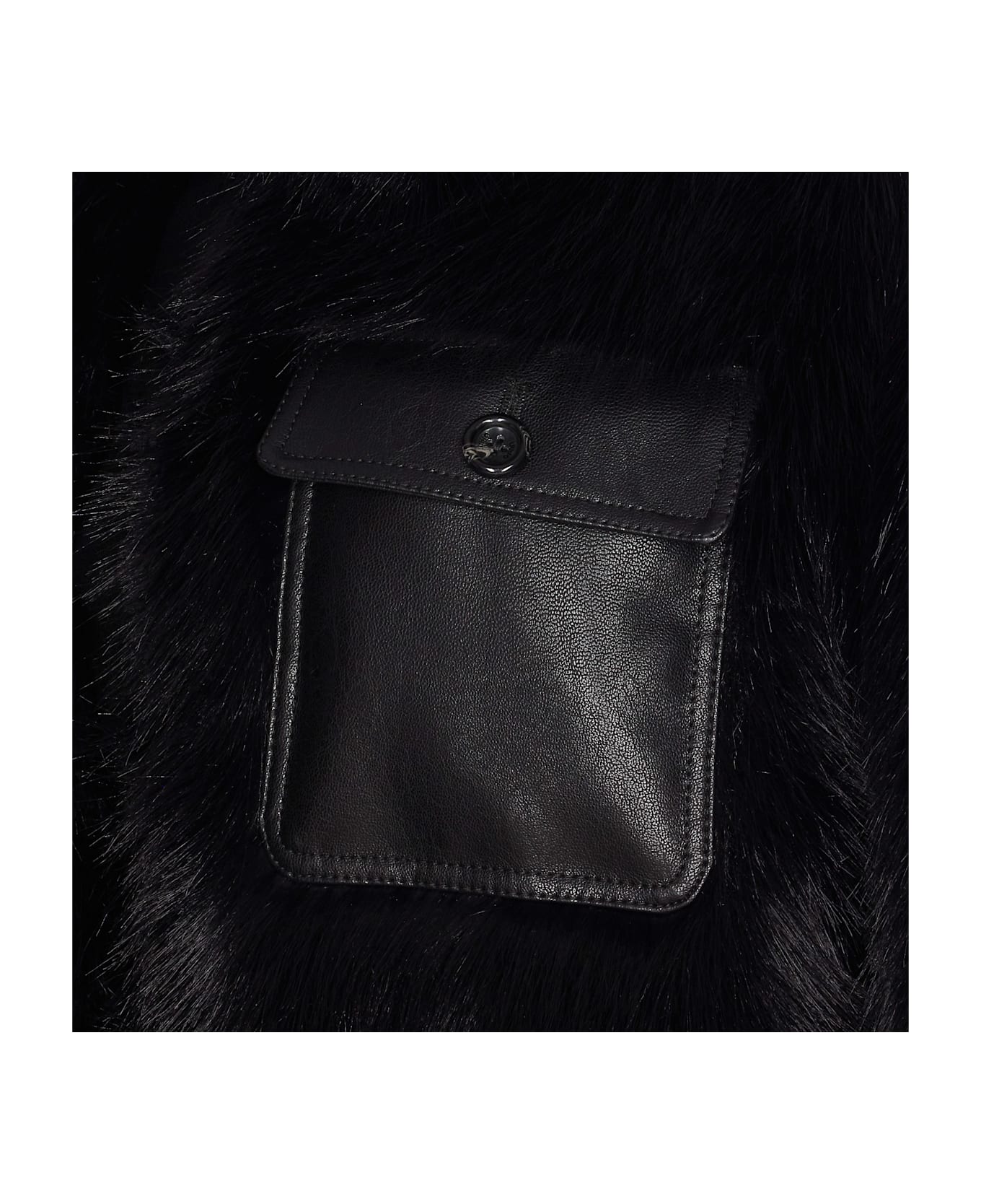 Liu-Jo Faux Fur Jacket - Black