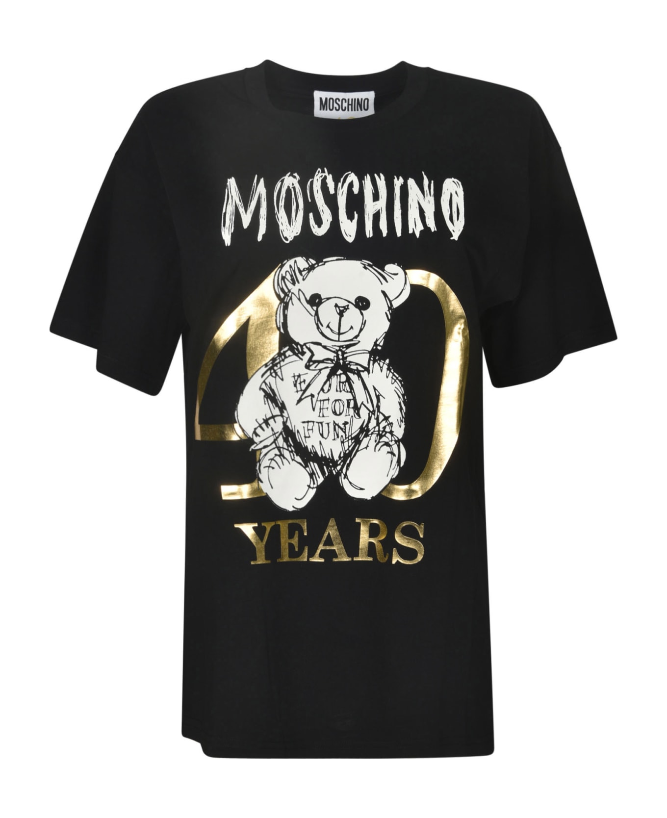 Moschino Teddy 40 Years Of Love T-shirt - Black