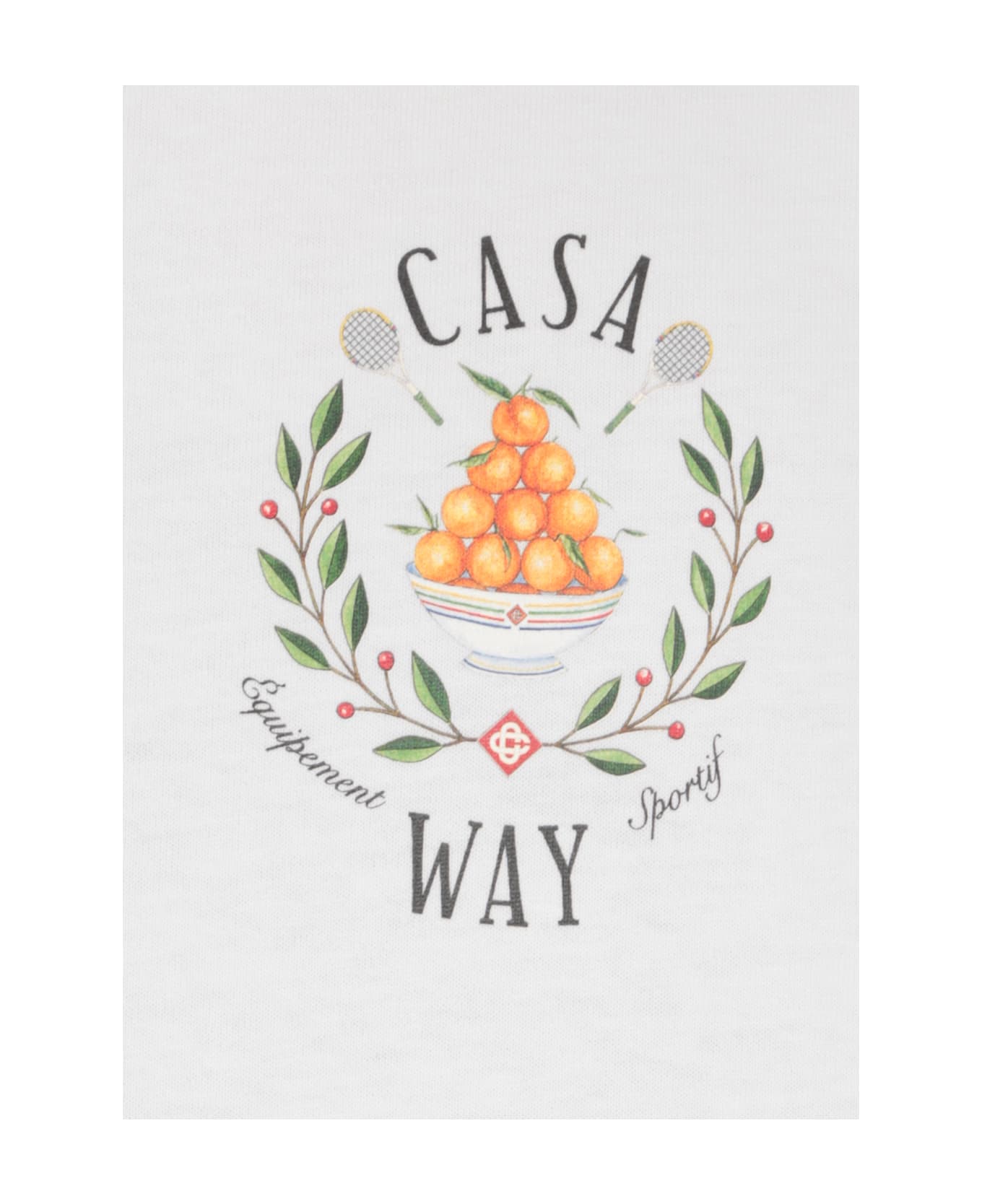 Casablanca 'casa Way' White Organic Cotton T-shirt - Casa Way シャツ
