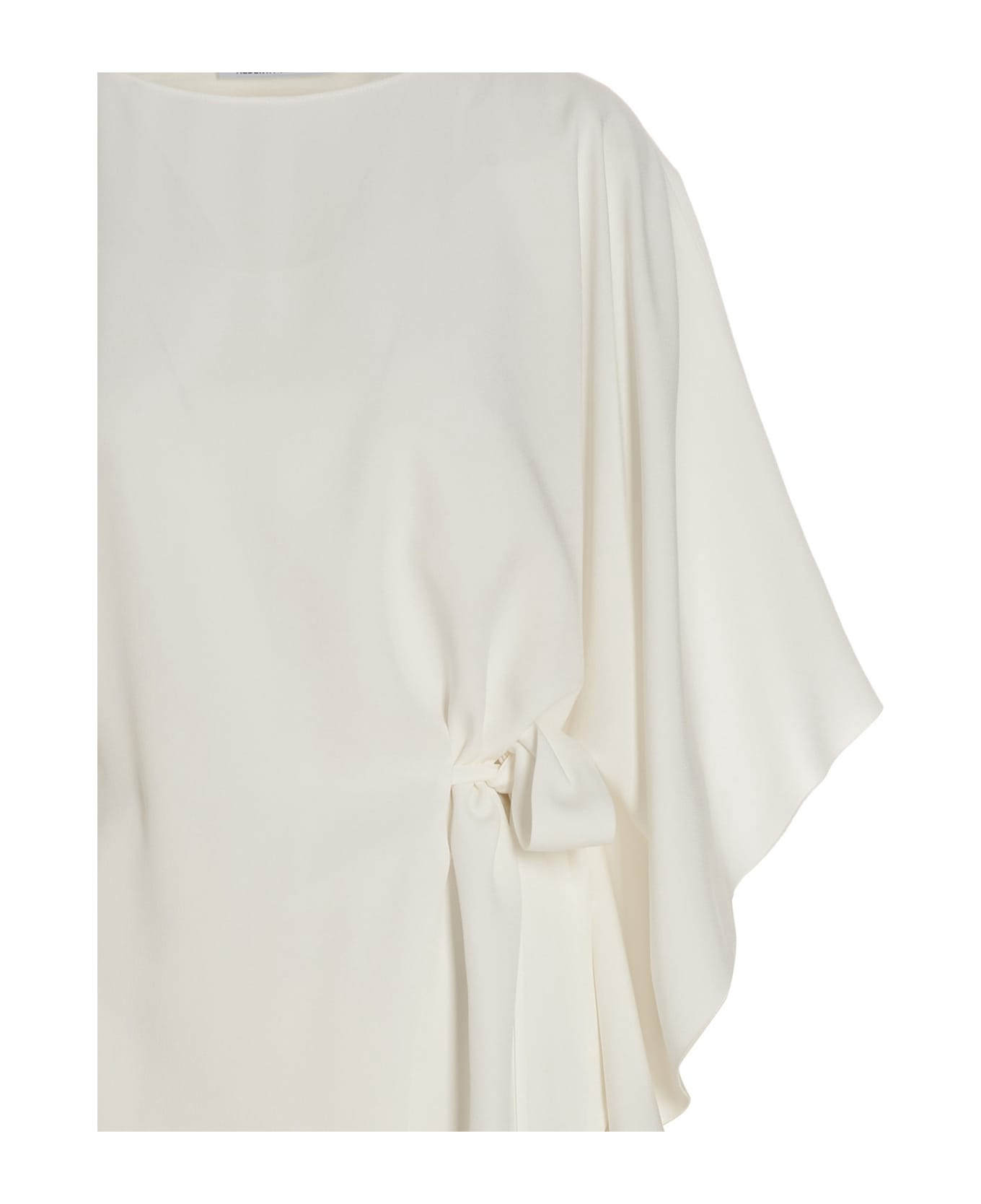Alberta Ferretti Draped Dress - White