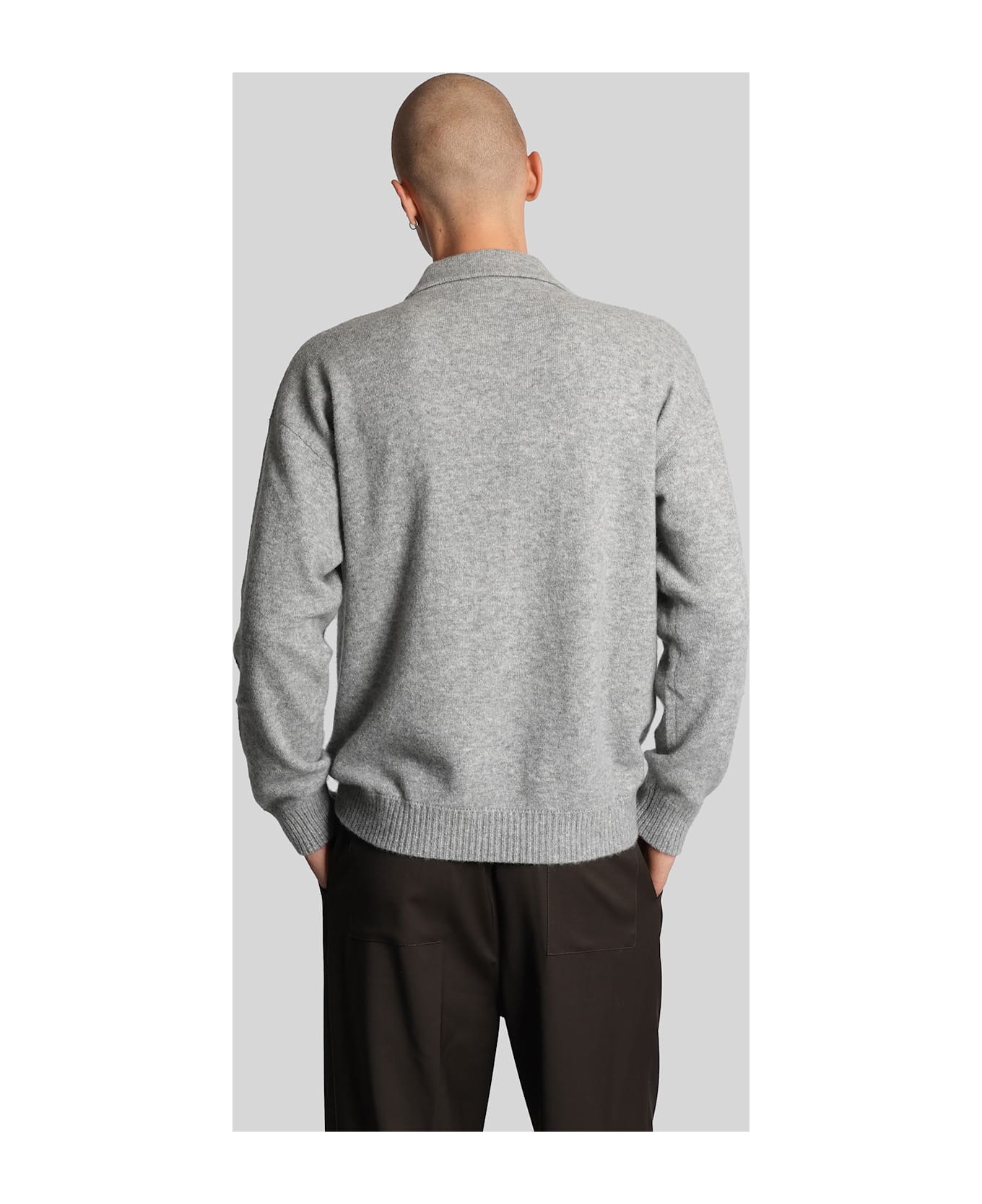 Laneus Casual Jacket In Grey Cashmere - grey