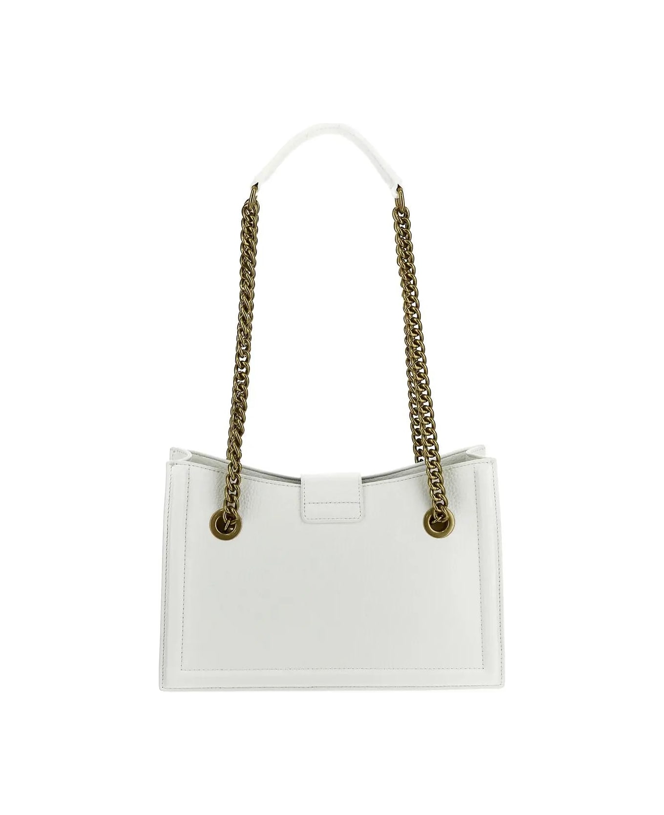 Versace Jeans Couture Embossed Buckle Shoulder Bag - White ショルダーバッグ
