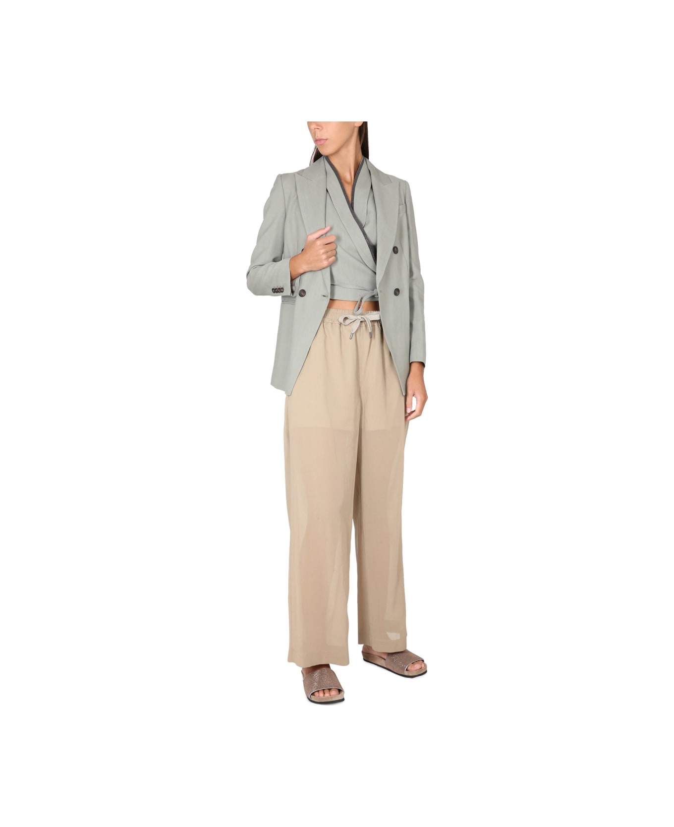 Brunello Cucinelli Fluid Twill Jacket - GREEN