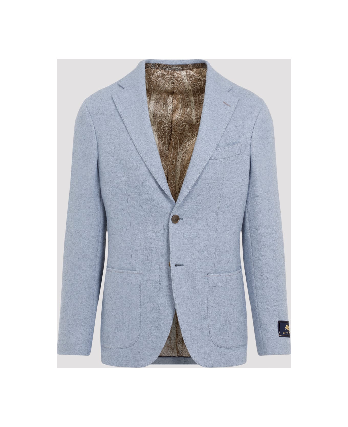 Etro Light Blue Wool And Cashmere Blazer - Blue