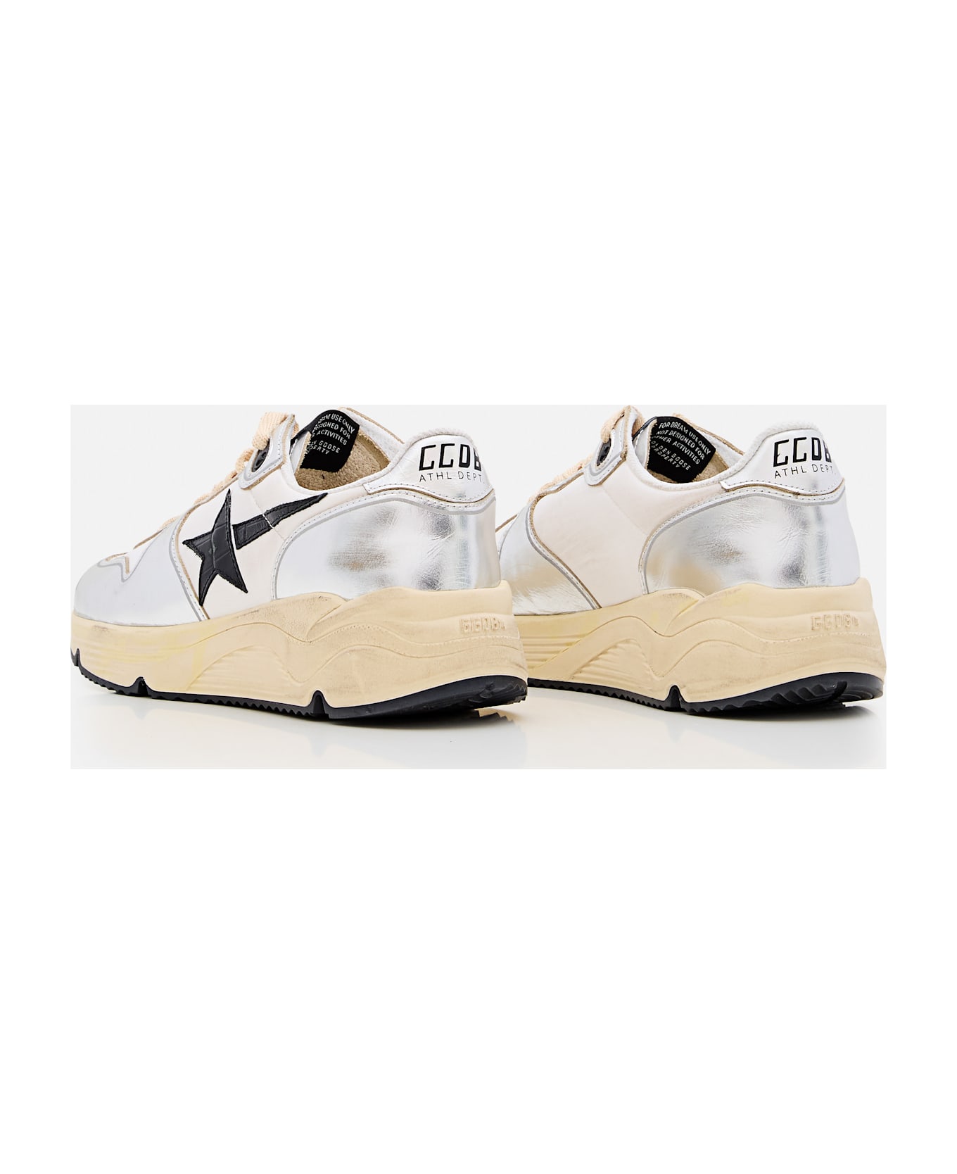 Golden Goose Running Sole - Silver
