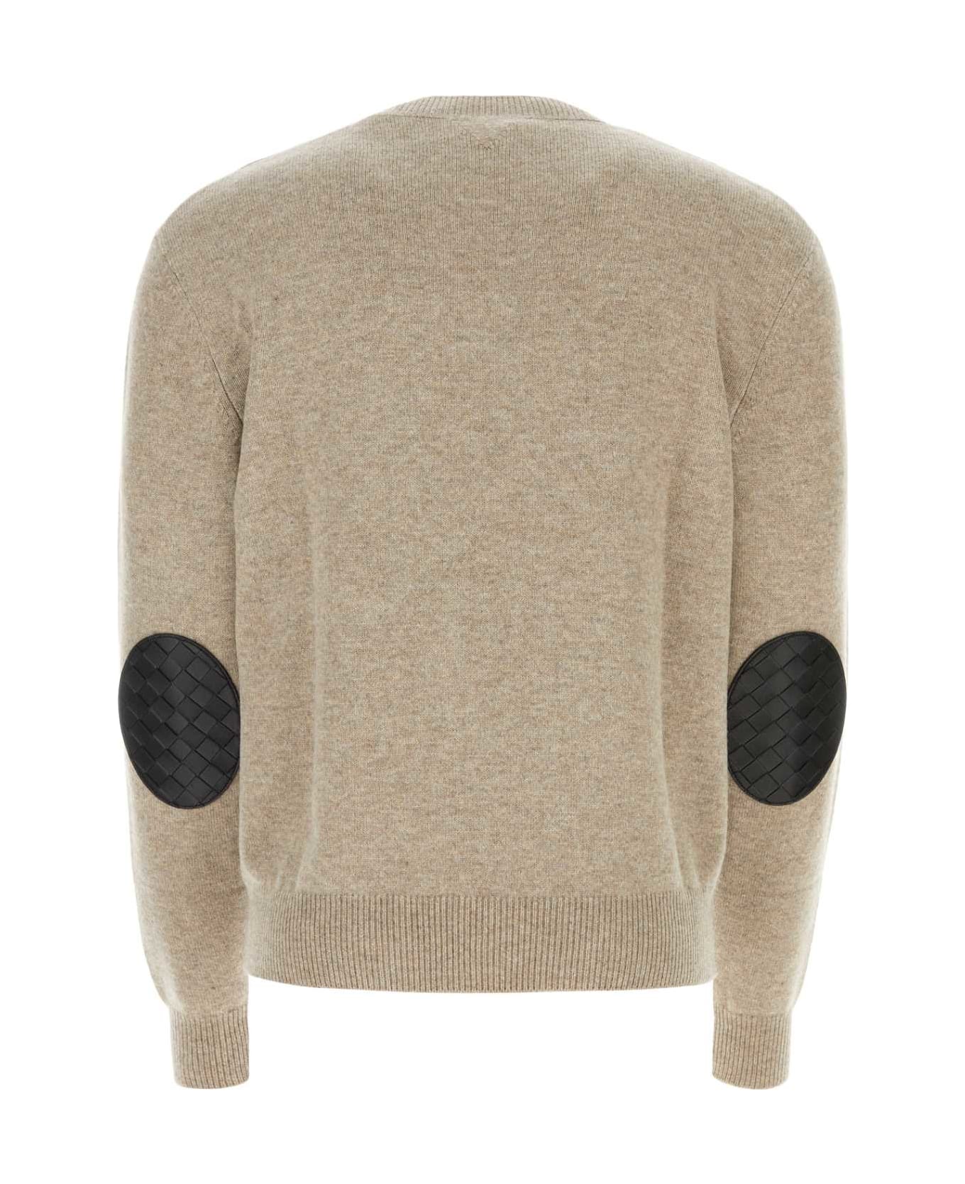 Bottega Veneta Cappuccino Stretch Cashmere Blend Sweater - DESERT
