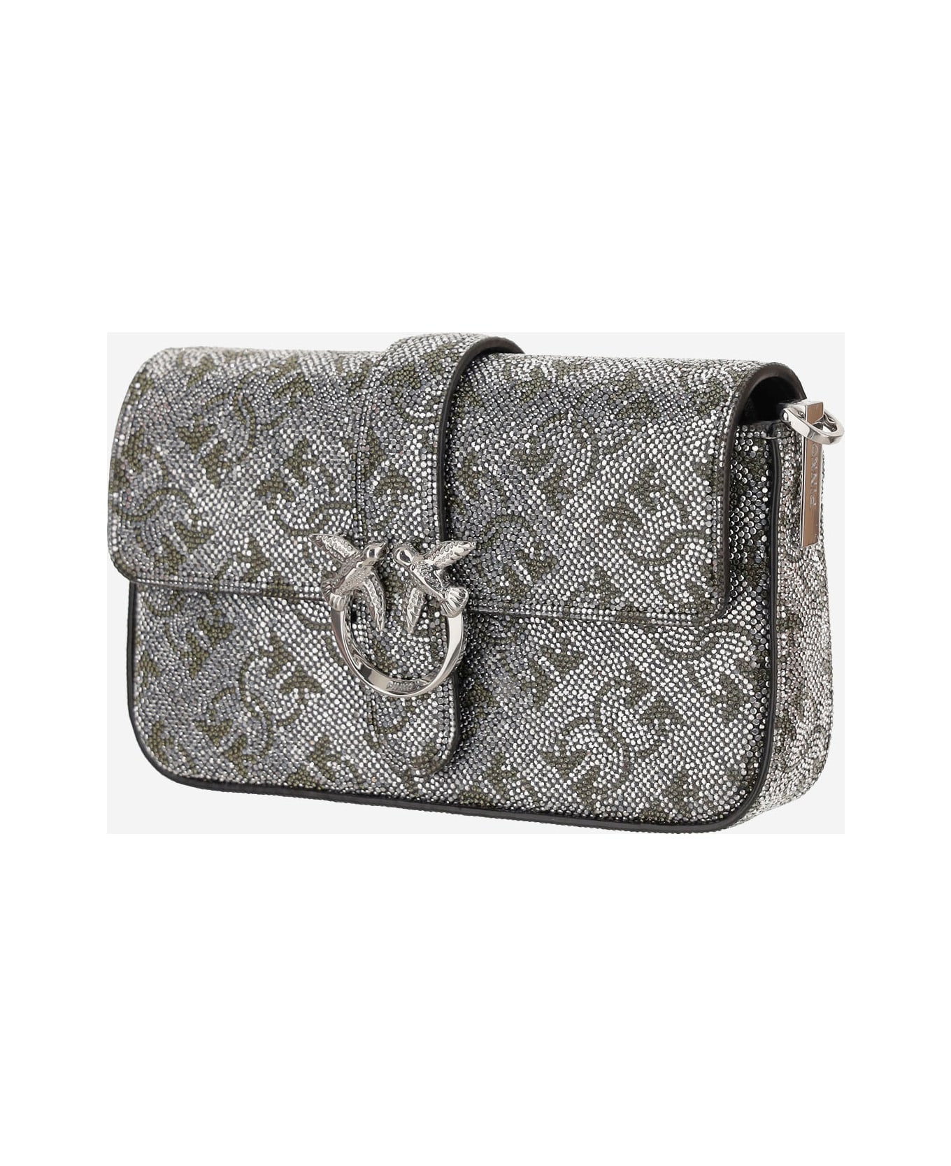 Pinko Love One Slouchy Baby Shoulder Bag - Silver