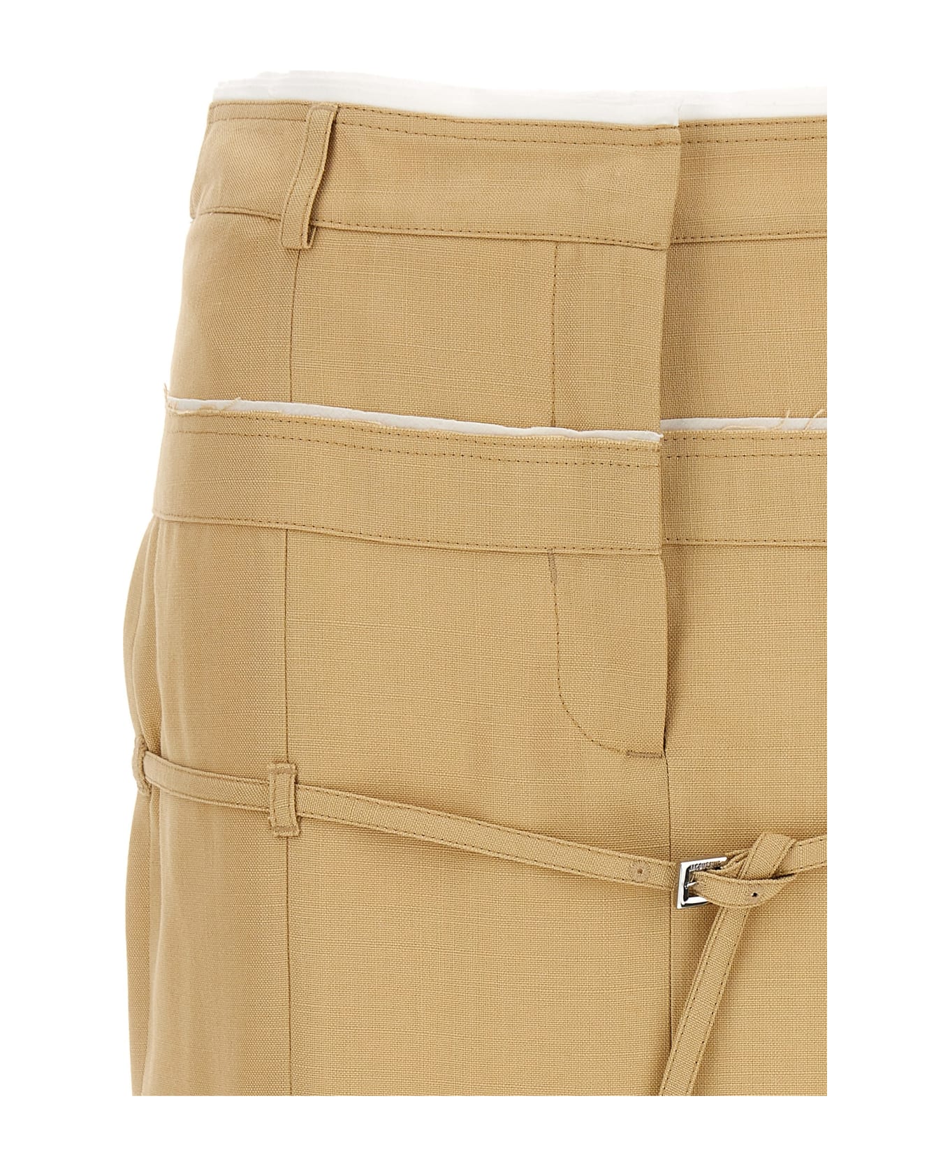 Jacquemus 'la Mini Jupe Caraco' Skirt - Beige
