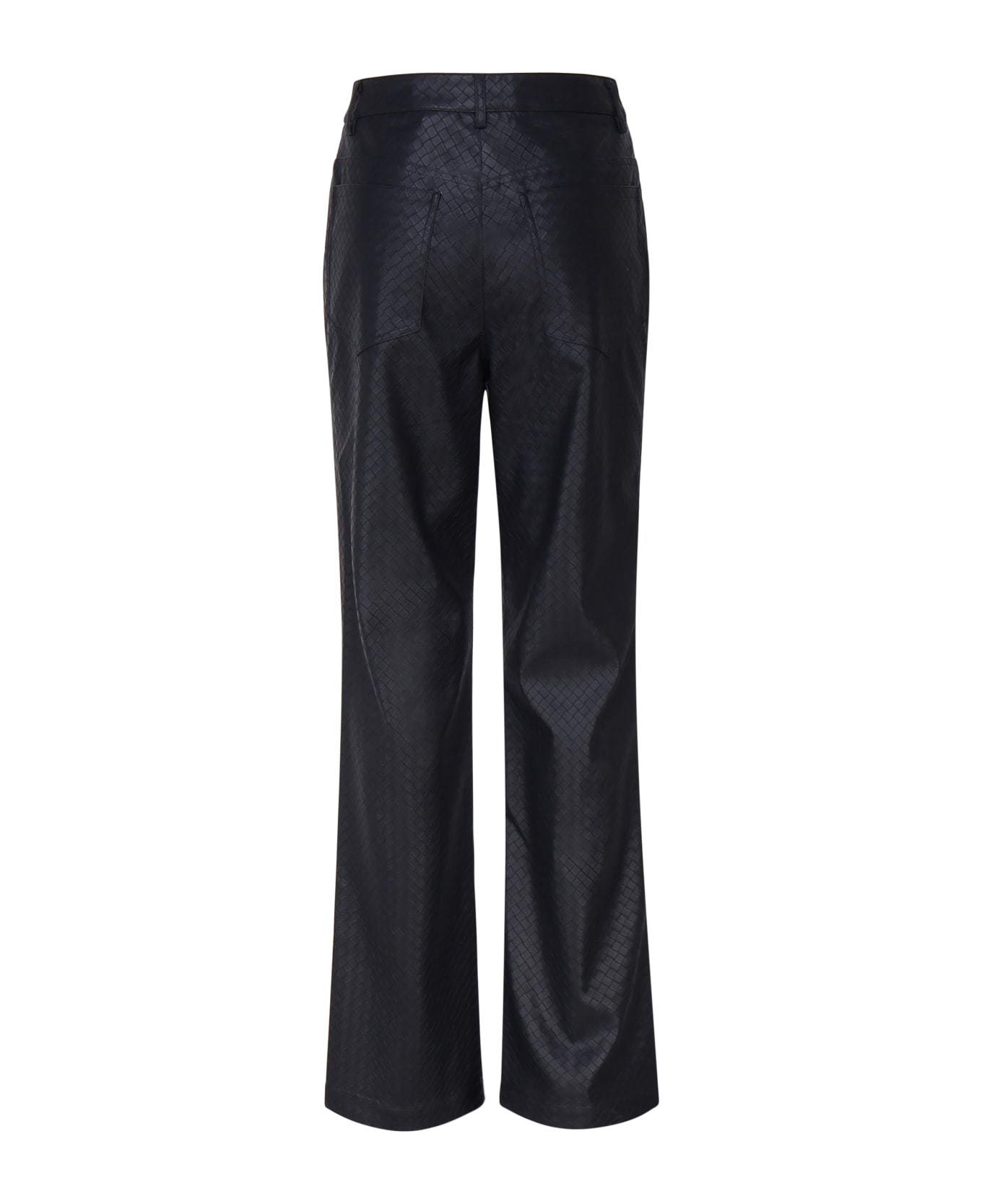 Rotate by Birger Christensen Straight Braided Pants - Sky Captain (Dark Blue)