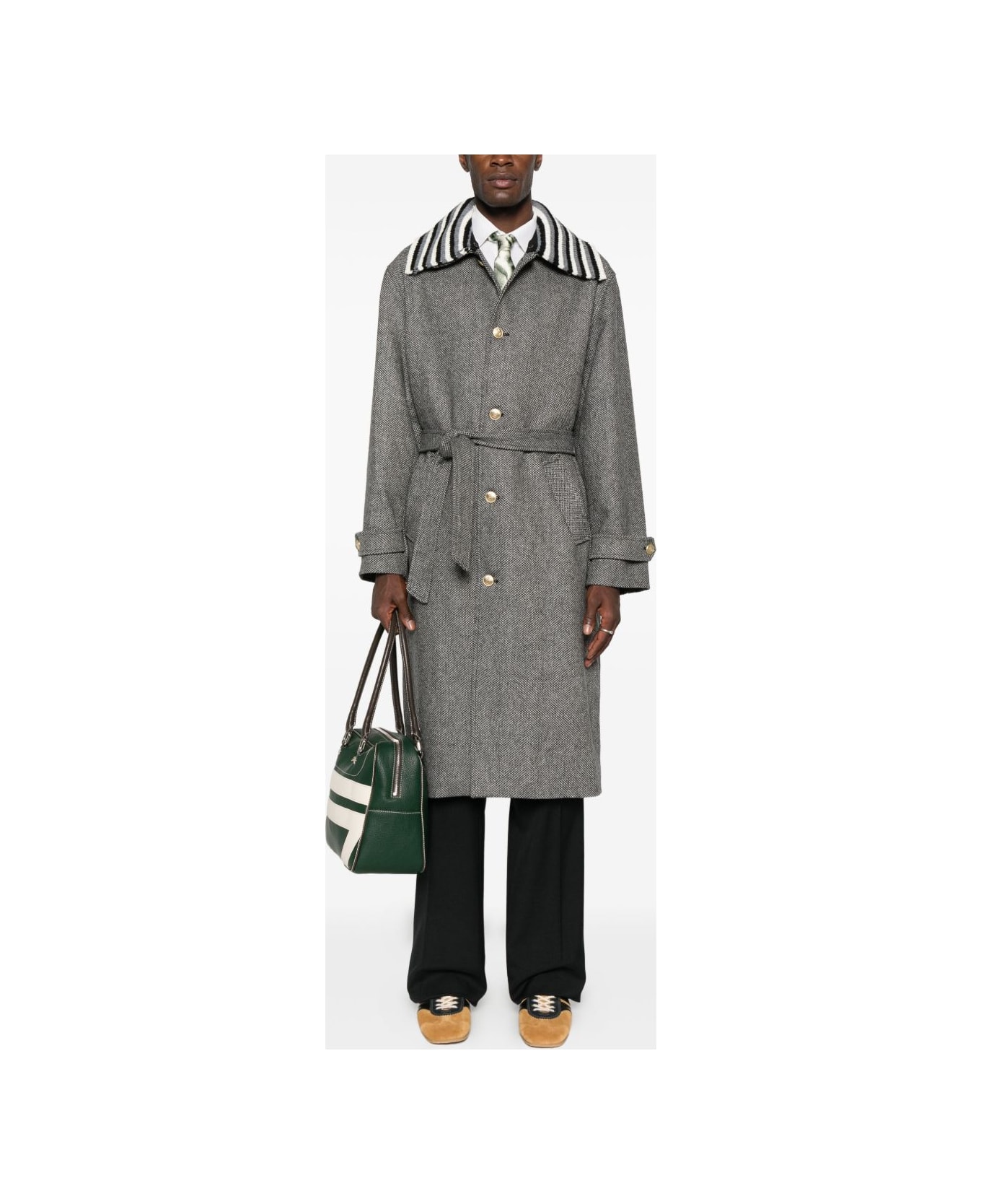 Drôle de Monsieur Belt Coat - Grey