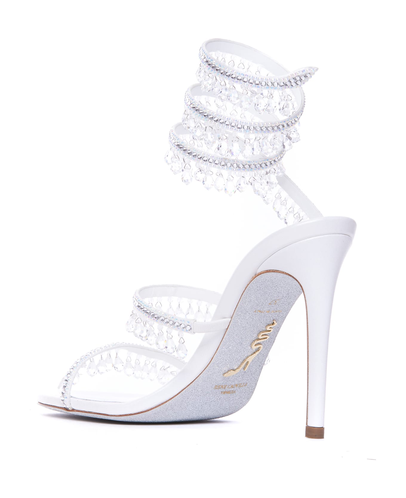 René Caovilla Chandelier Sandals 105 - White