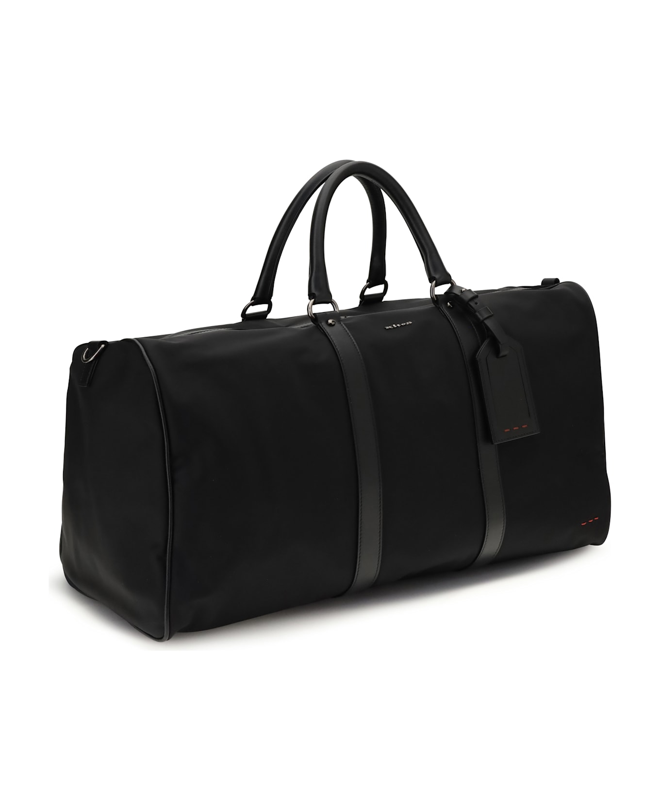 Kiton Gym Travel Bag With Leather Inserts