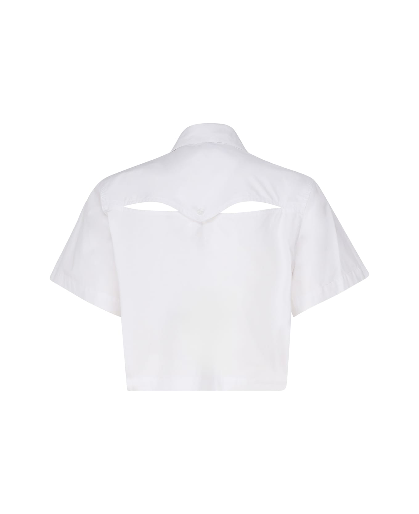 Pinko Cotton Crop Shirt - White シャツ