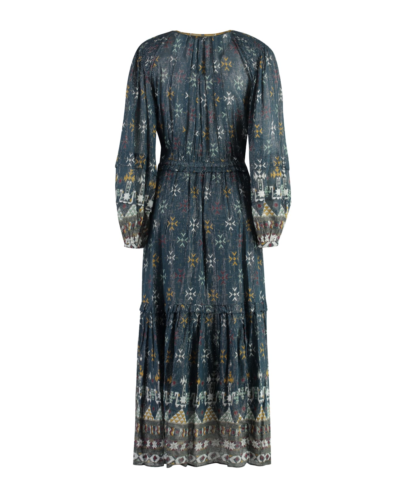 Marant Étoile Fratela Printed Cotton Dress - blue ワンピース＆ドレス