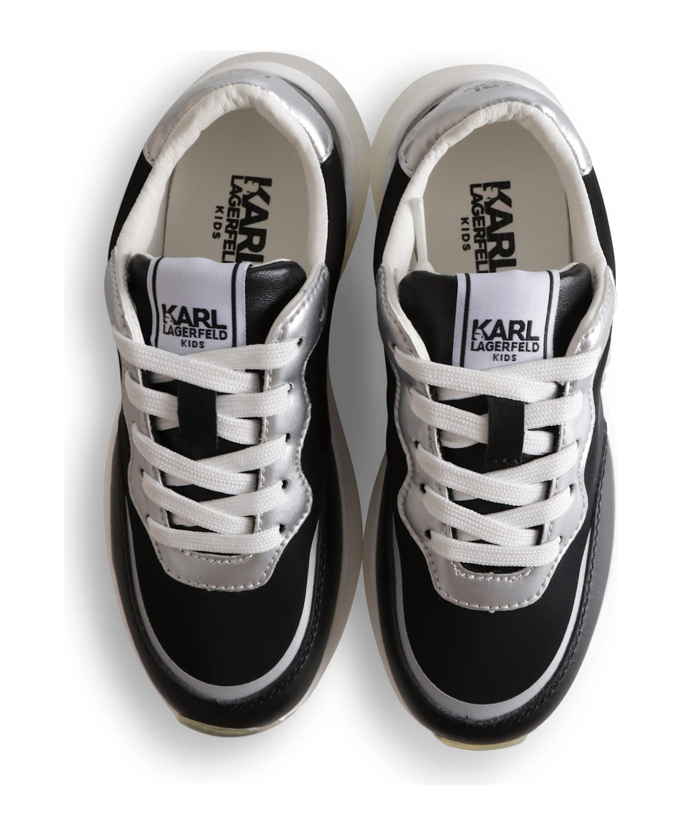 Karl Lagerfeld Kids Black Sneakers For Girl With Choupette - Black