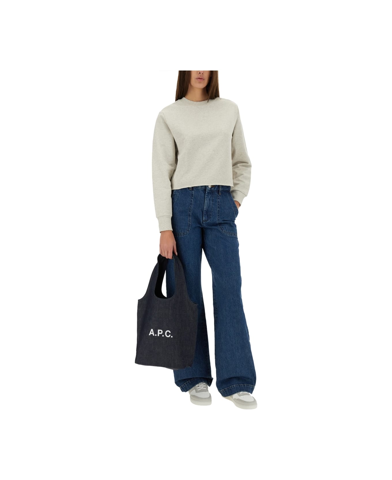 A.P.C. Sweatshirt With Logo - GREY