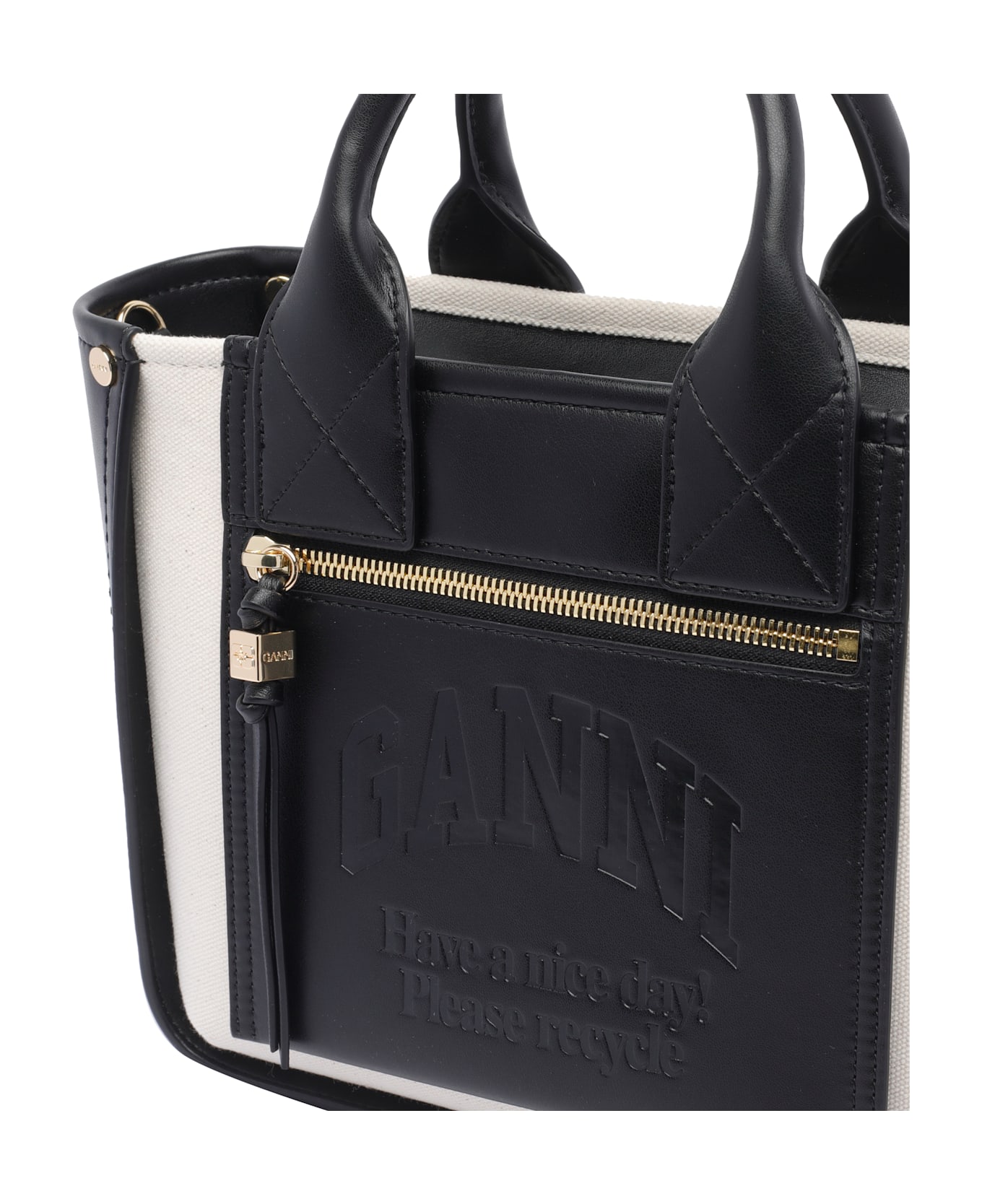 Ganni Small Pocket Tote Bag - Black