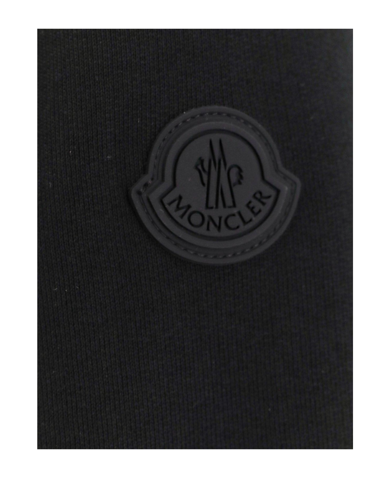 Moncler Logo Patch Padded Jacket - Black ダウンジャケット