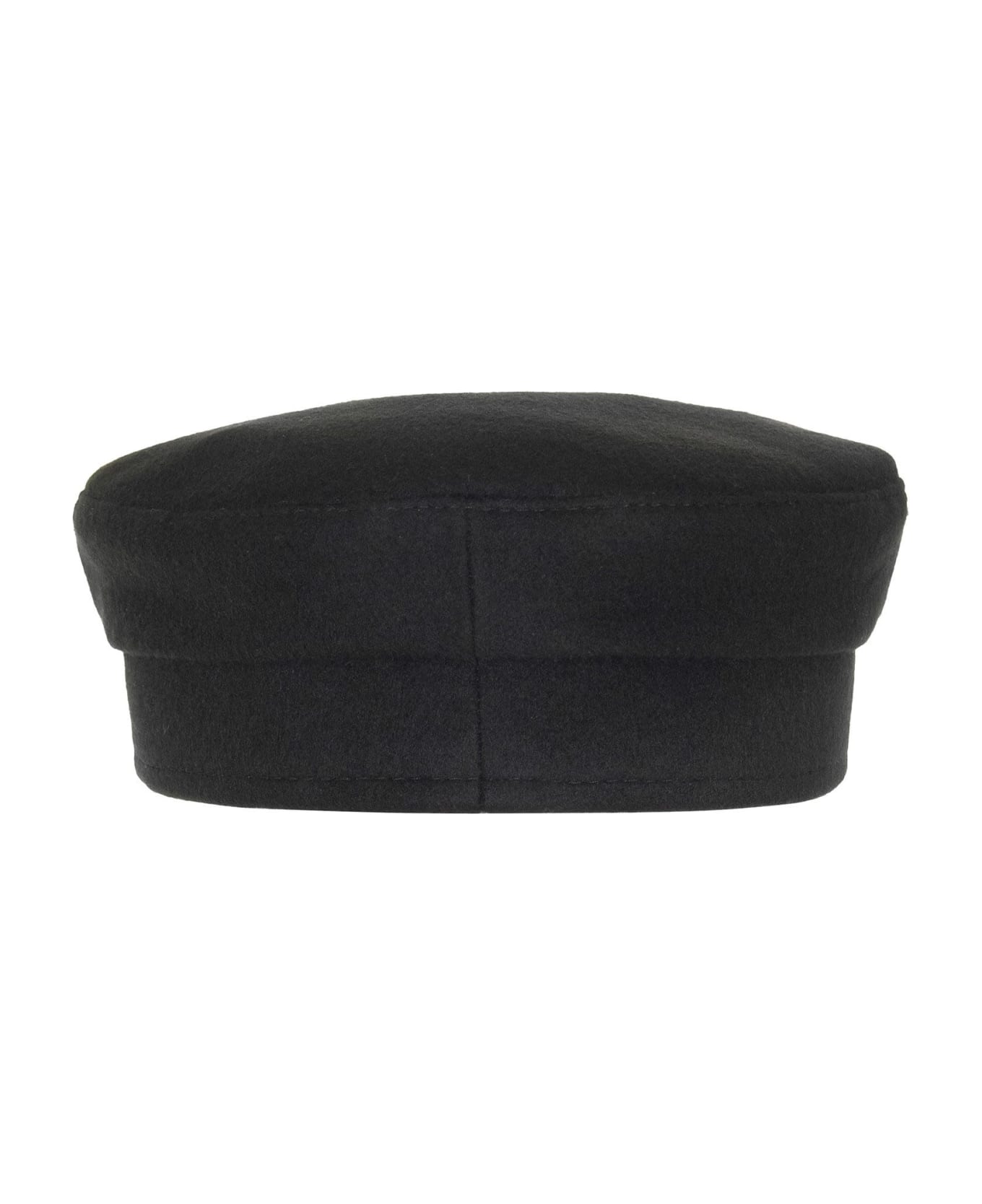 Ruslan Baginskiy Wool Baker Boy Cap - Black 帽子