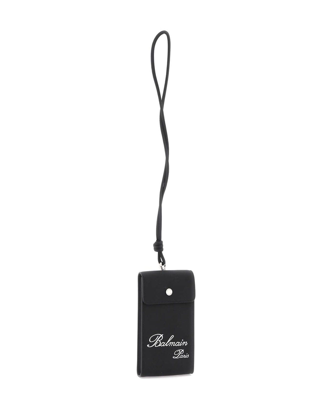 Balmain Phone Holder With Logo - BLACK (Black) ショルダーバッグ