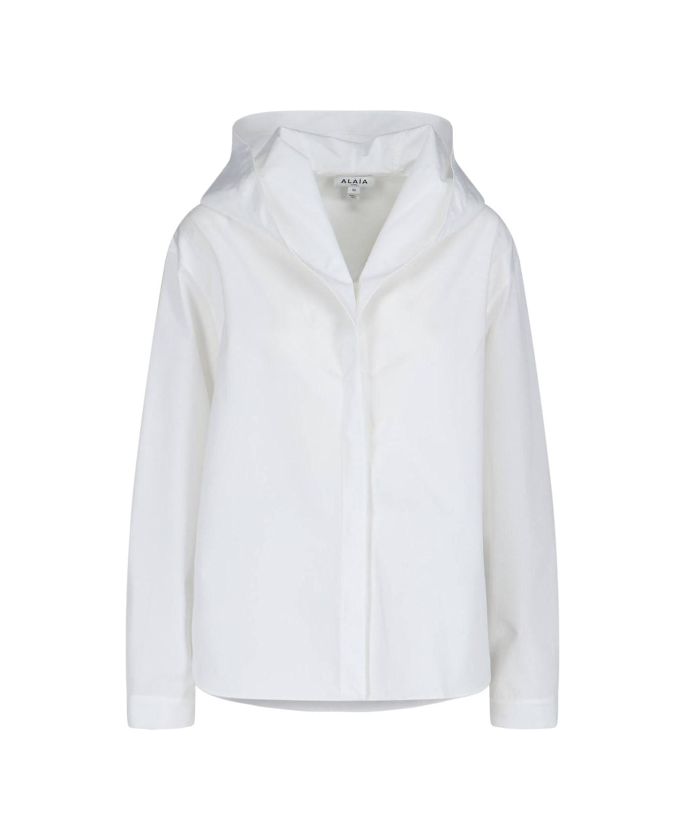 Alaia Hooded Shirt - White