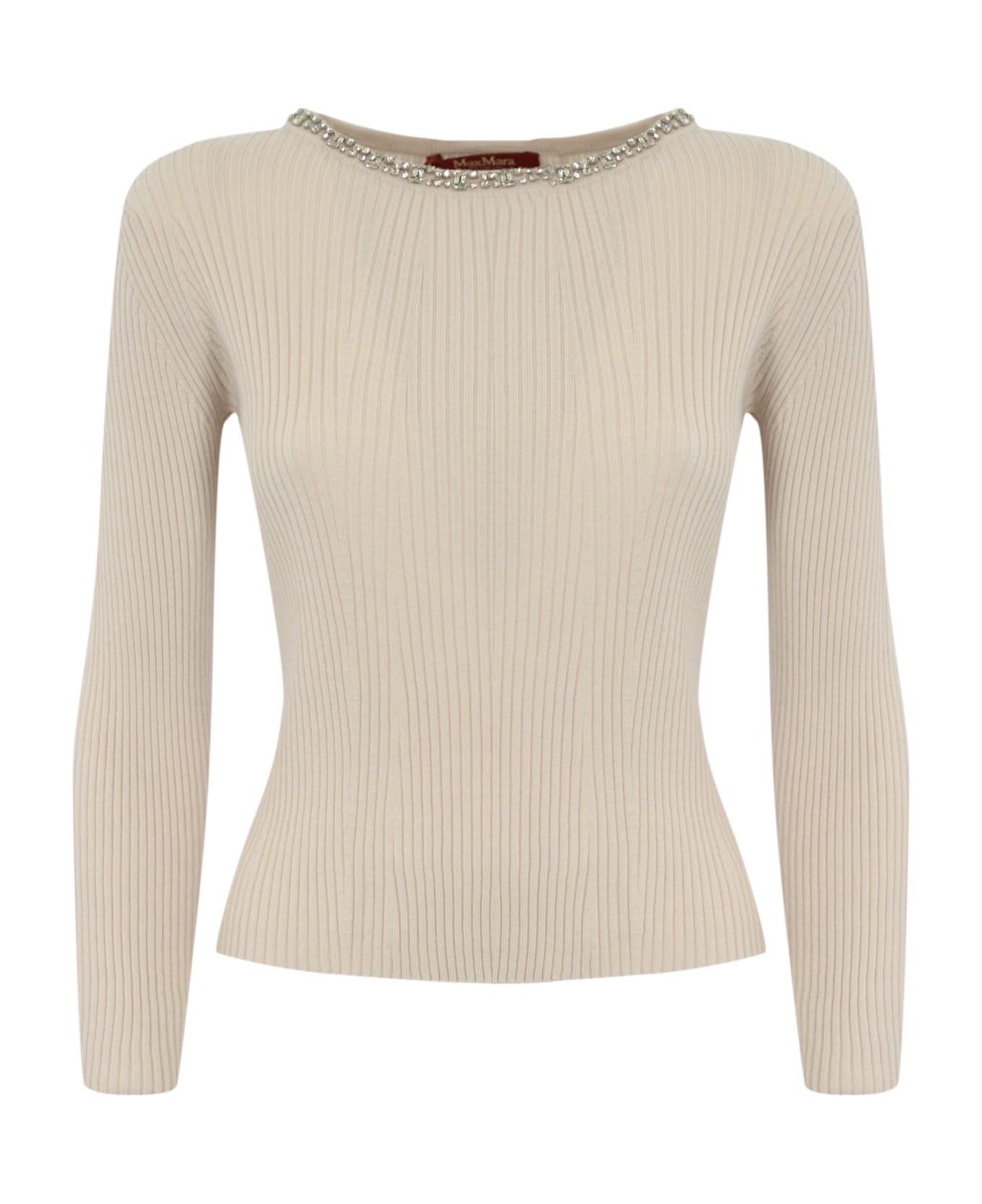 Max Mara Studio "catone" Wool Sweater - Naturale