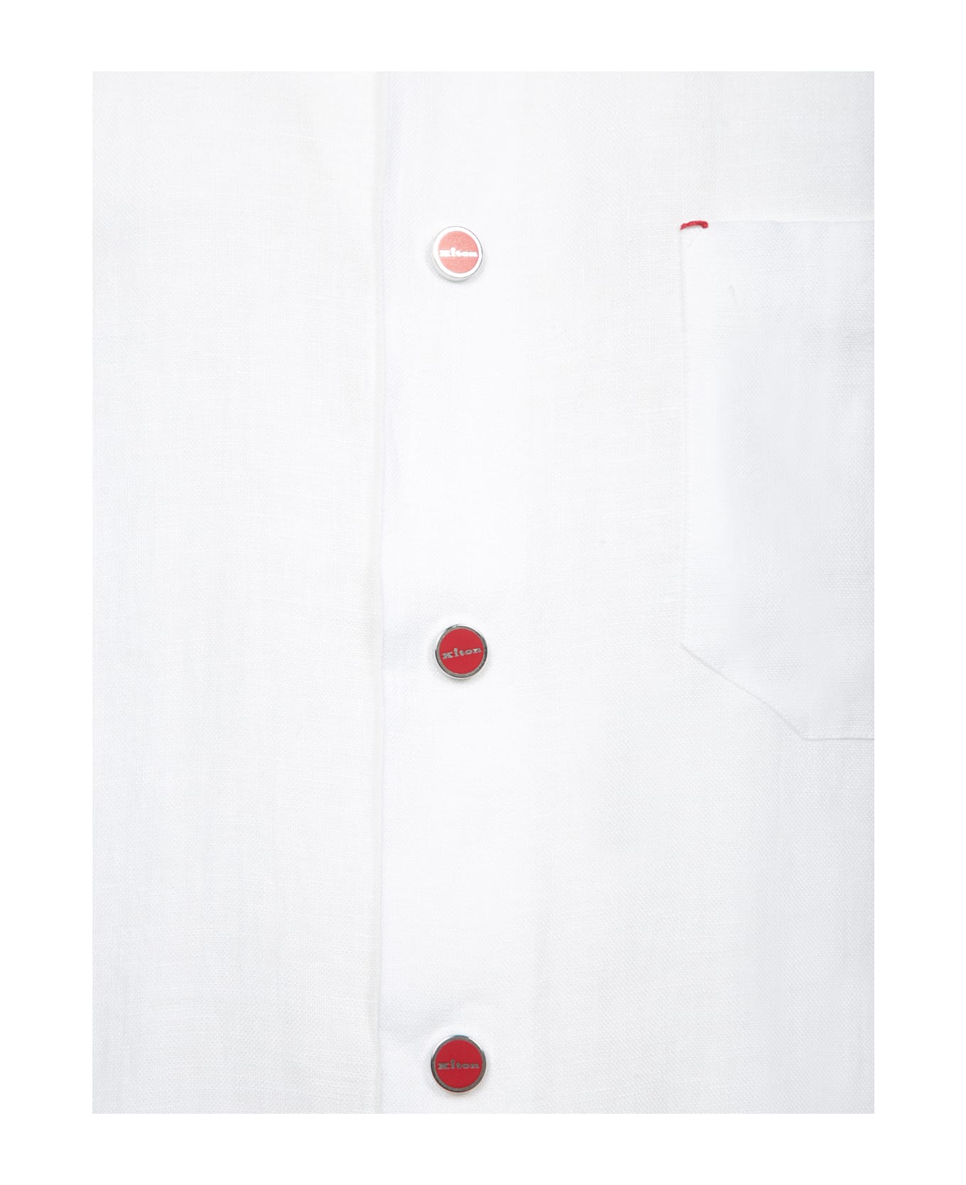 Kiton White Linen Shirt - White