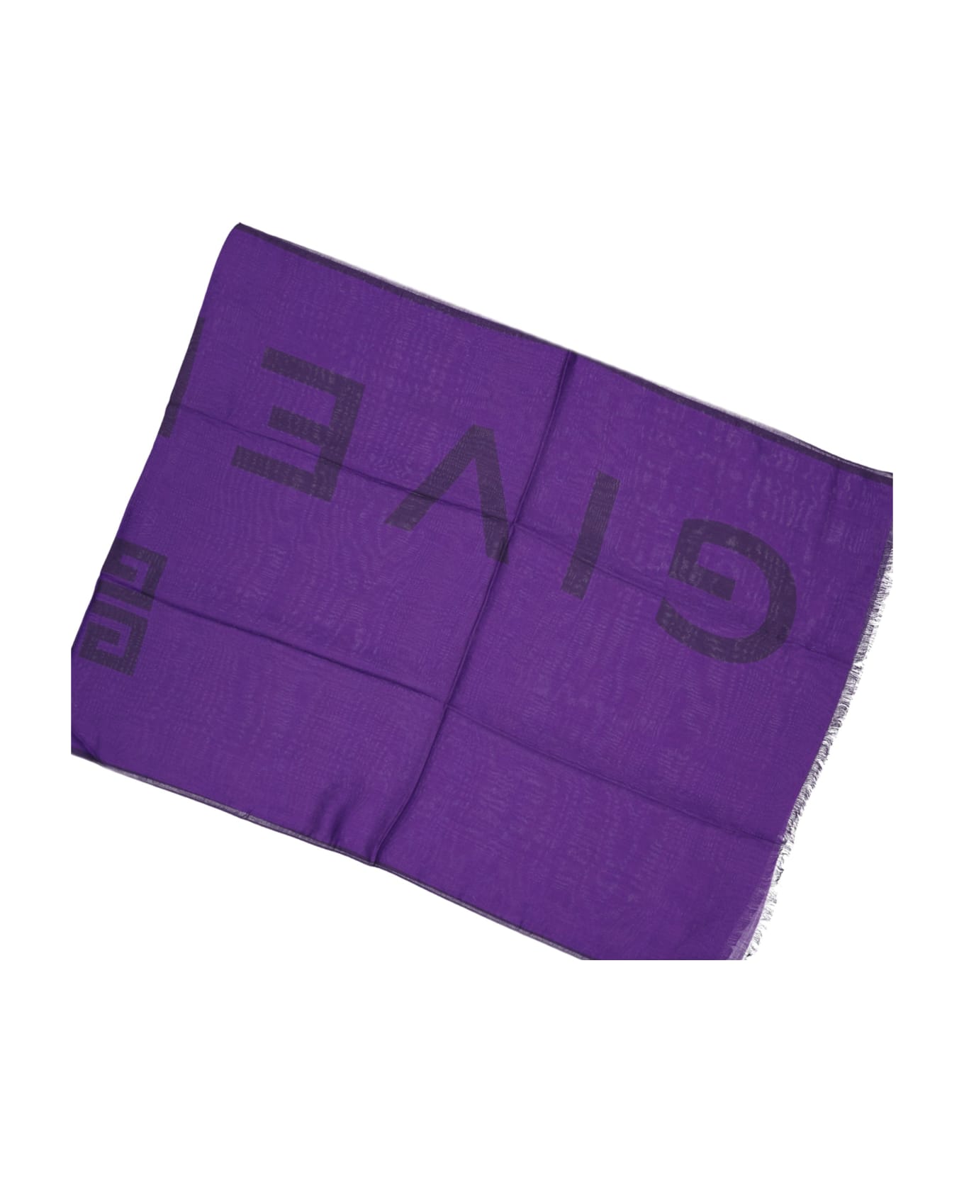 Givenchy Logo Scarf - Purple
