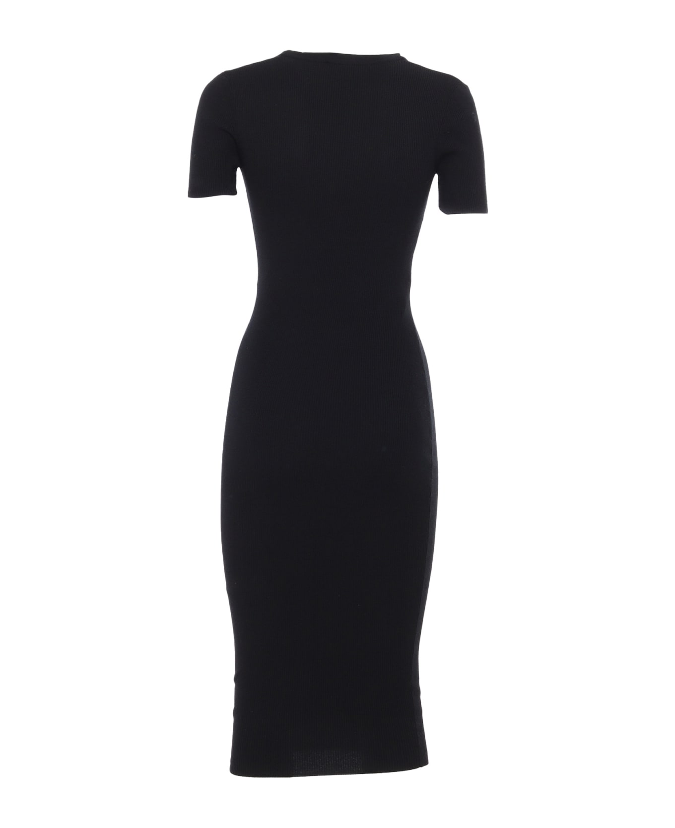 Elisabetta Franchi Black Knit Dress - BLACK ワンピース＆ドレス