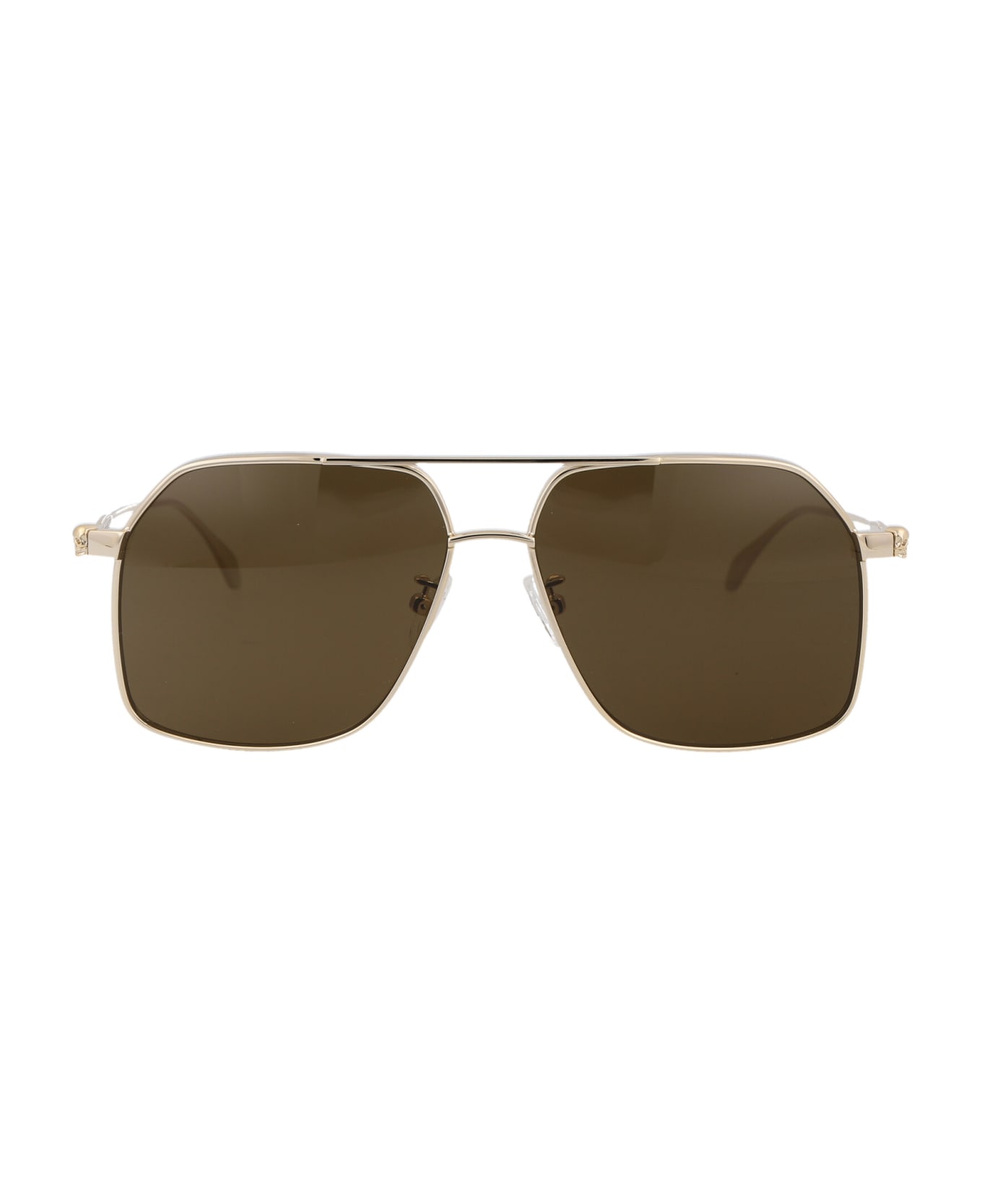 Alexander McQueen Eyewear Am0372s Sunglasses - 002 GOLD GOLD BROWN