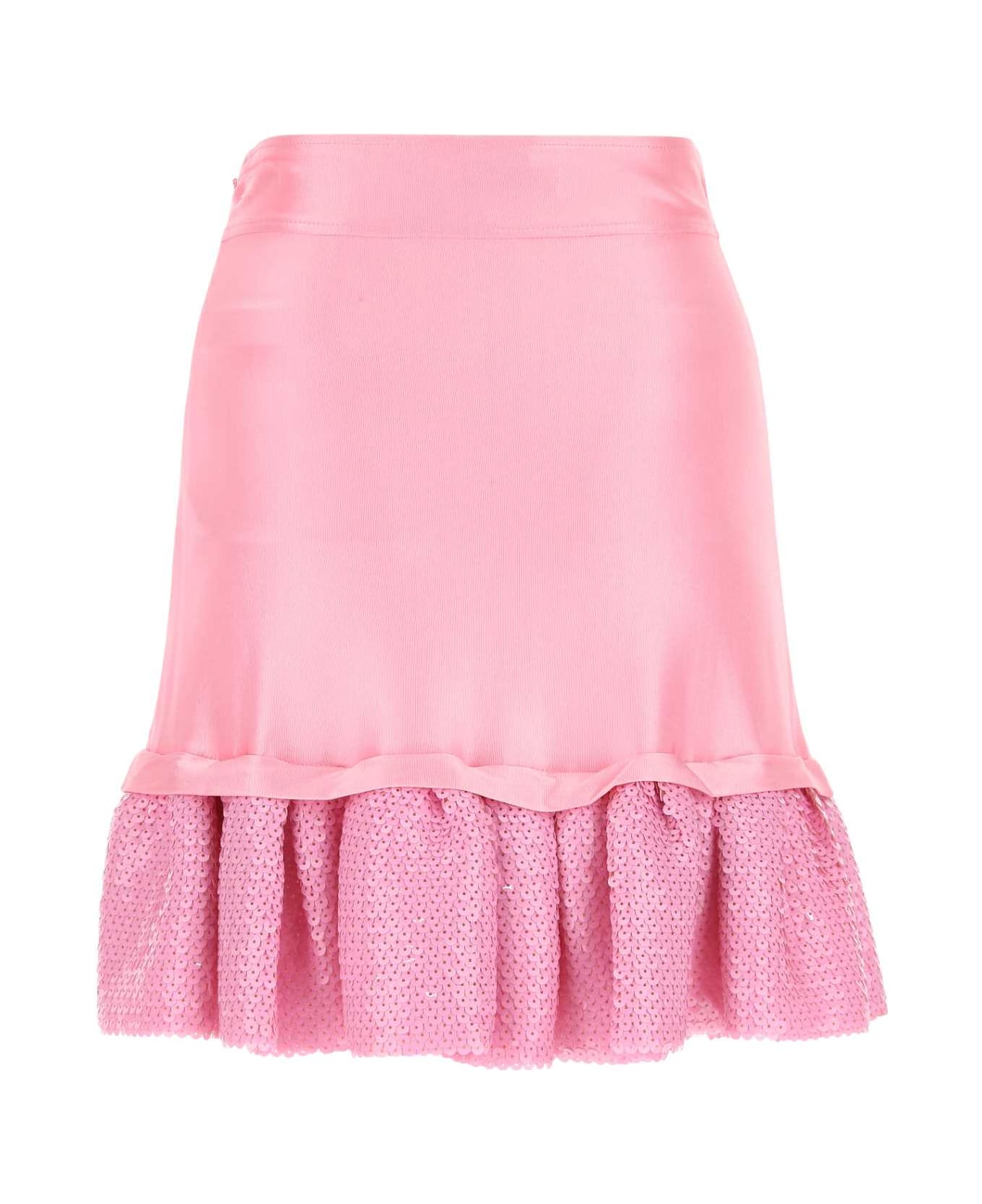 Paco Rabanne Pink Stretch Viscose Mini Skirt - P652