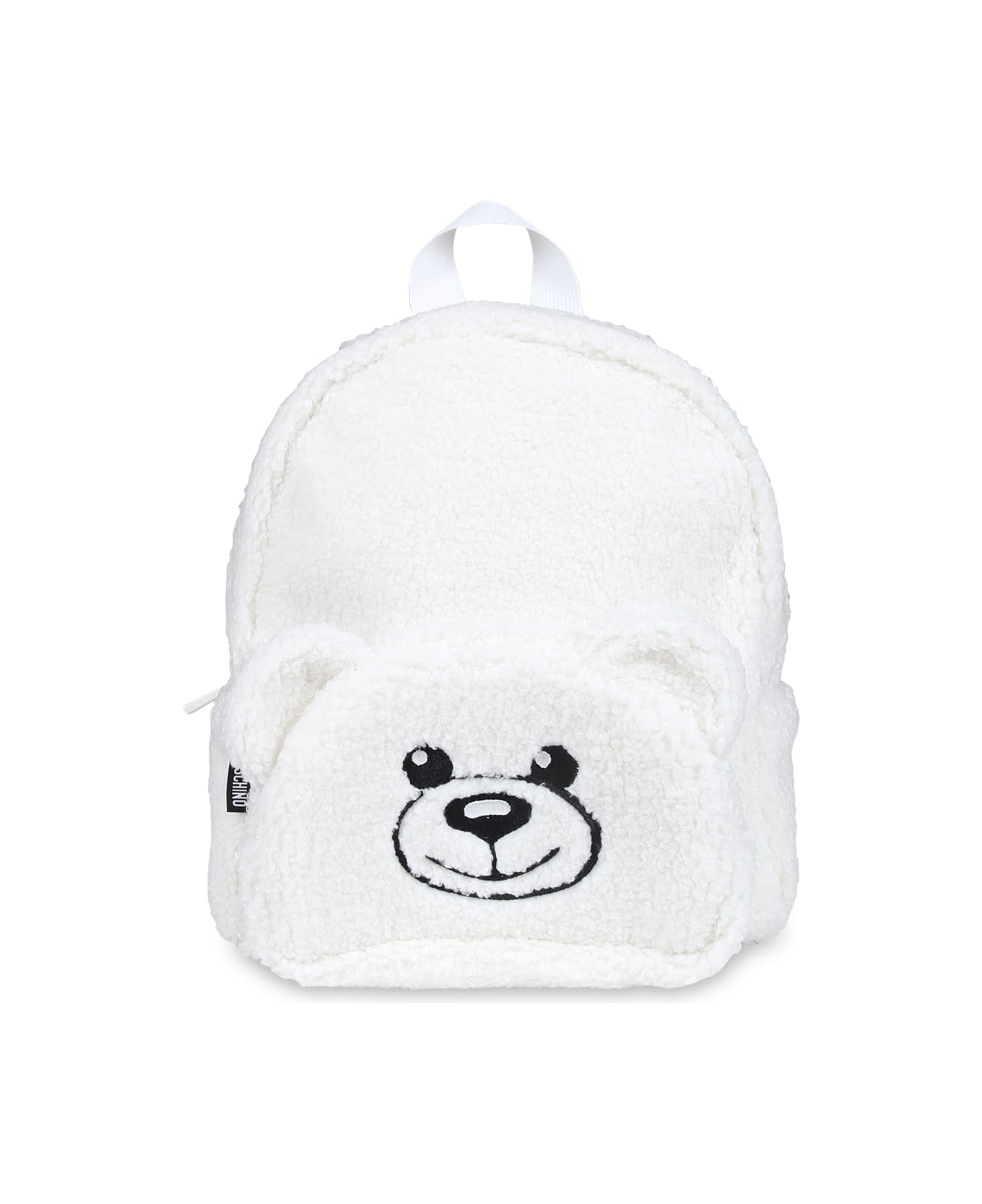 Moschino Ivory Backpack For Babykids With Teddy Bear - Ivory