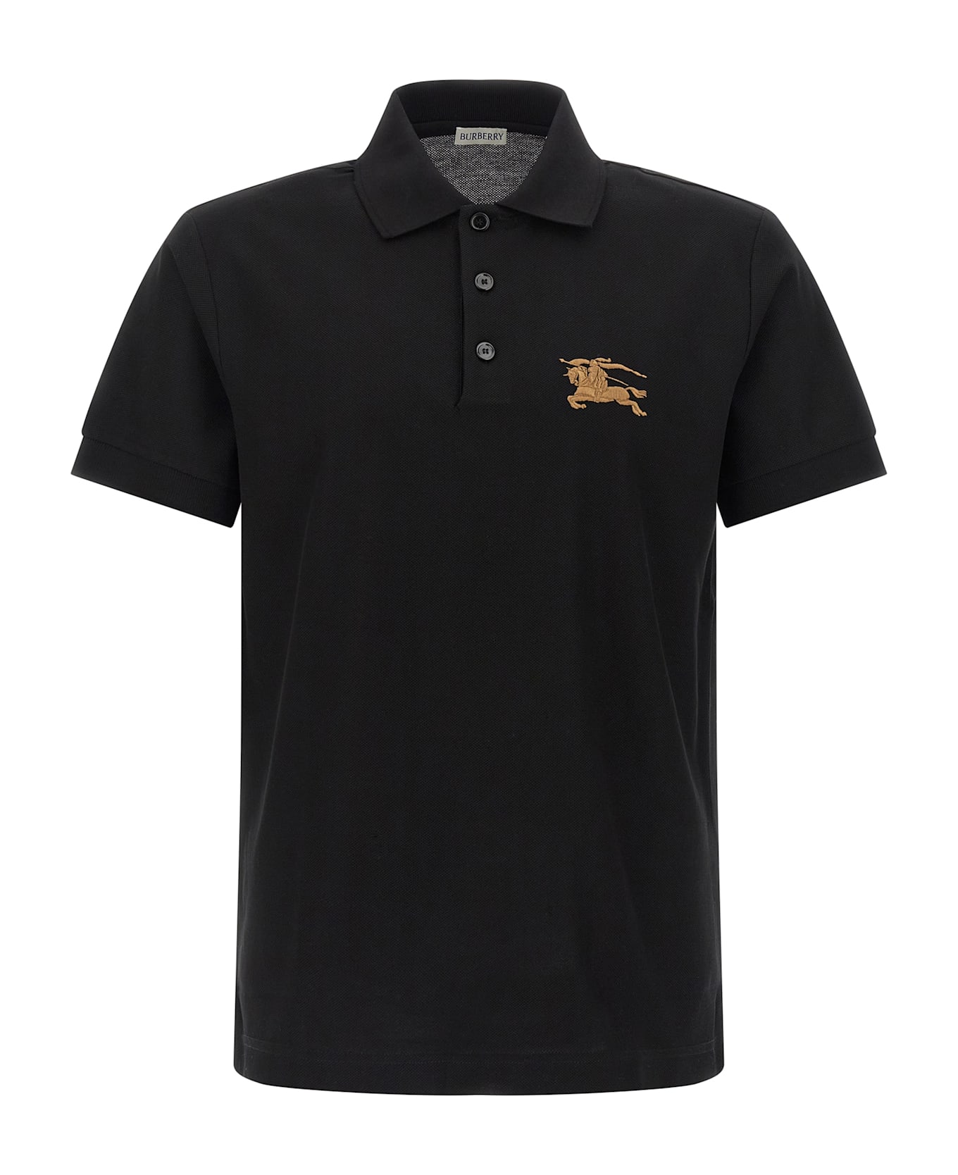 Burberry Embroidery Polo Shirt - Black  