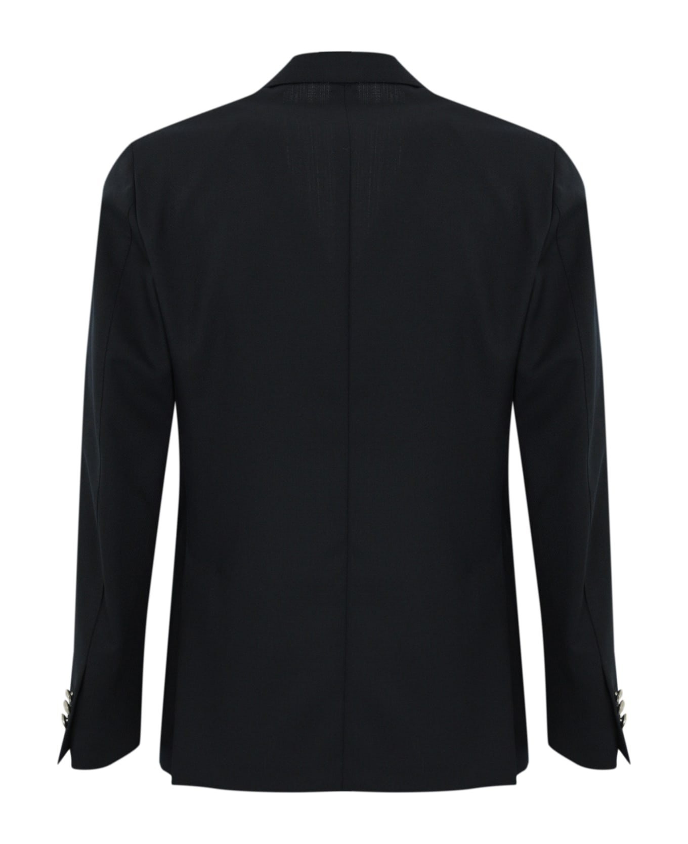 Lardini Roma Double-breasted Jacket In Wool Blend - Blu