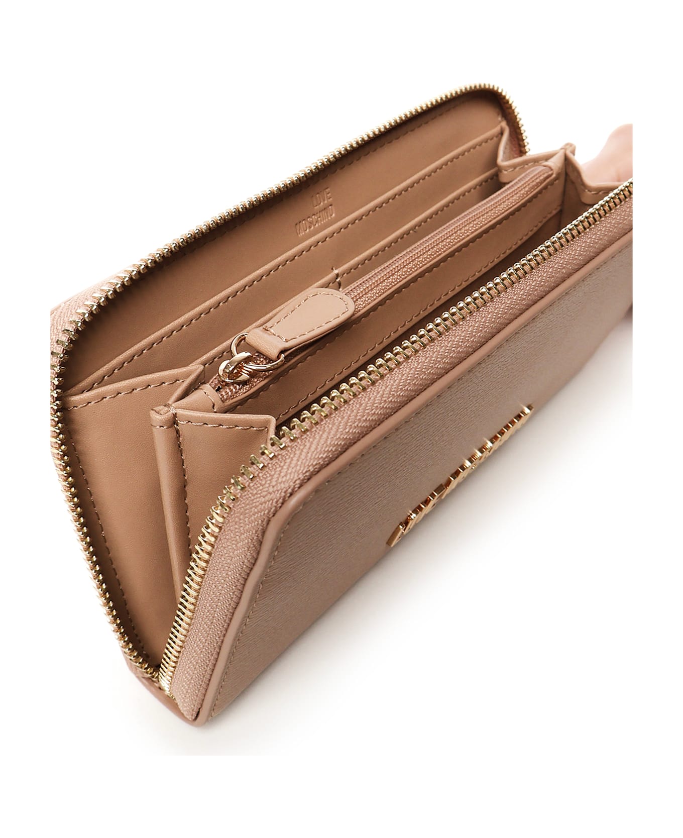 Love Moschino Zip Around Wallet With Logo - Pink