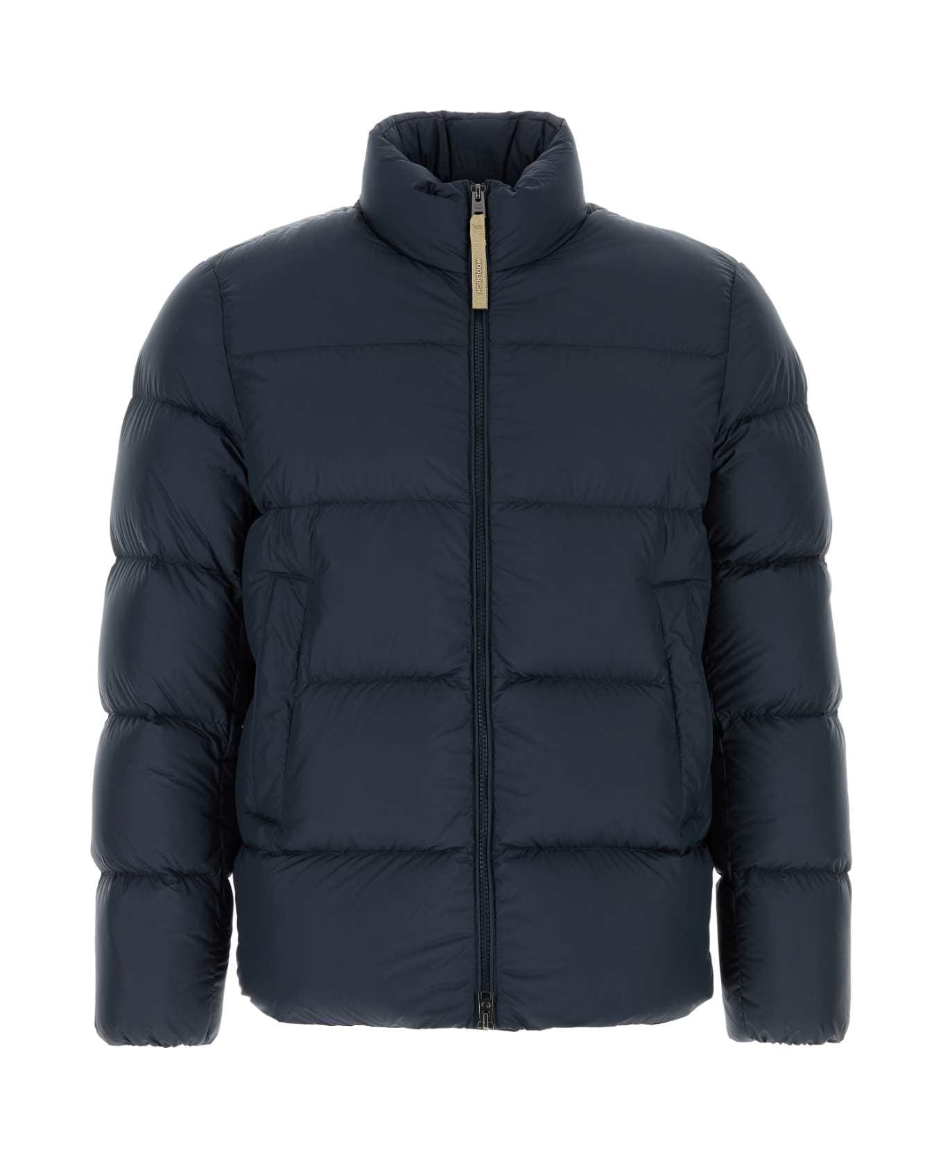 Woolrich Navy Blue Polyester Down Jacket - MELBLU