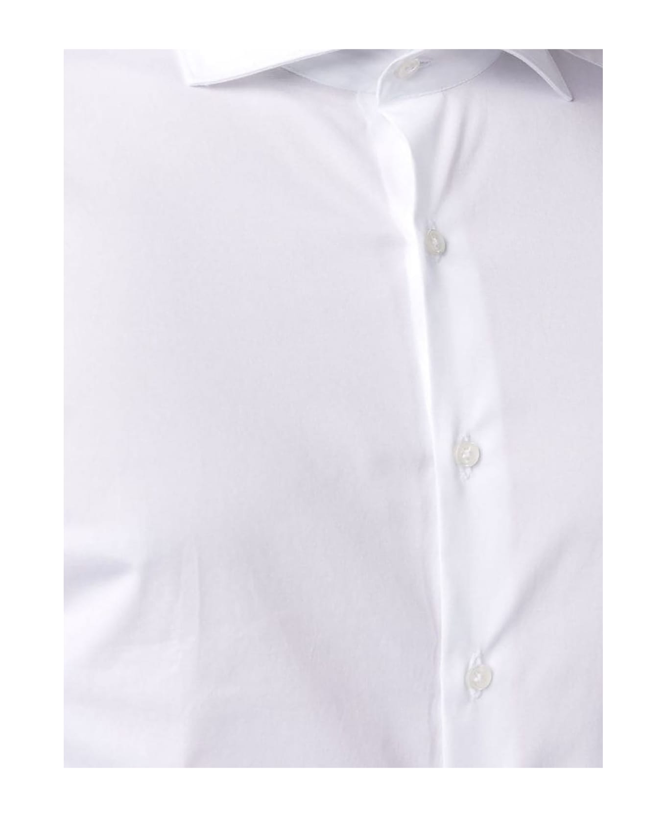 Fay White Stretch-cotton Shirt - Bianco