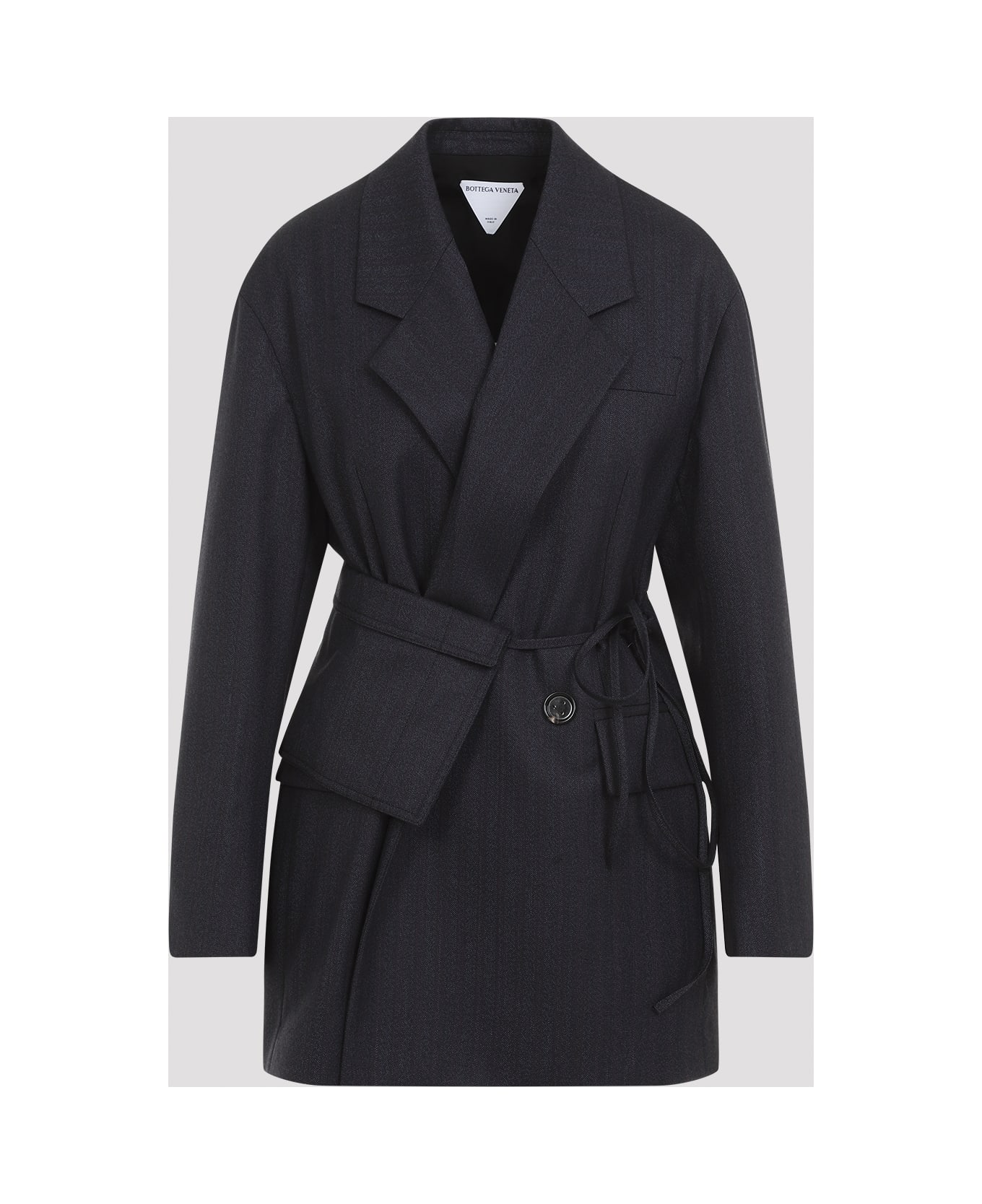 Bottega Veneta Stripe Wool Jacket - Blue